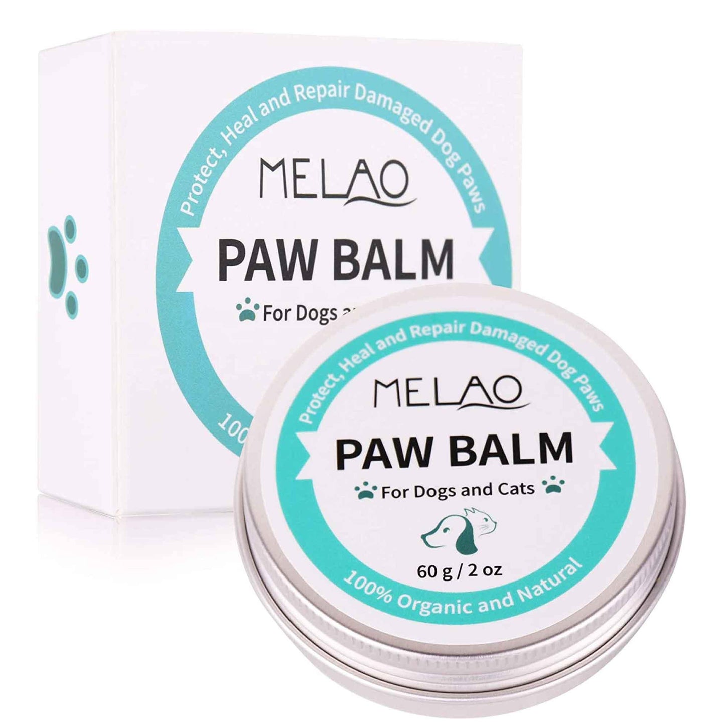 60g Pet Paw Balm - Dog or Cat Natural Organic Nose Soother Wax Ointment Cream - Mega Pet Store