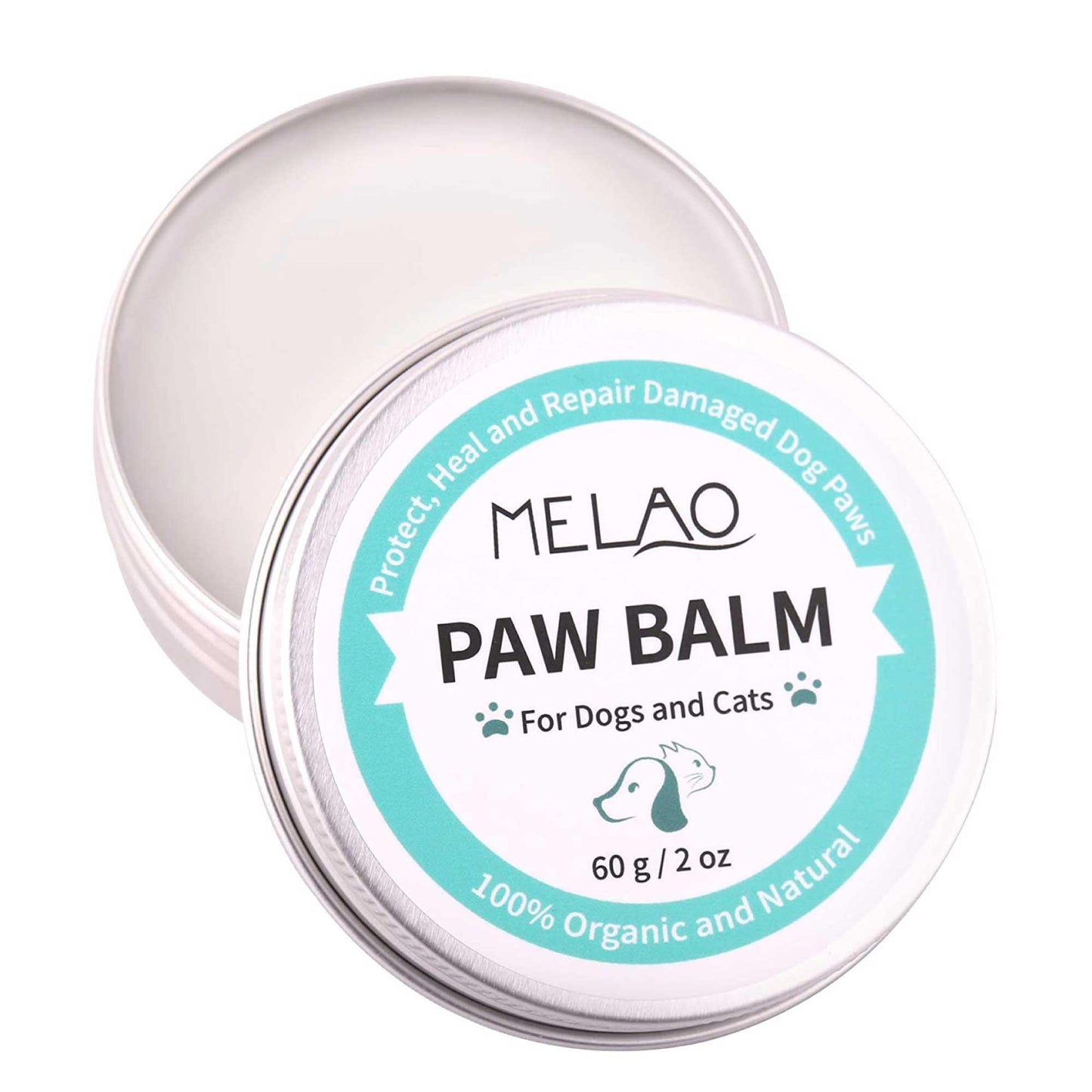 60g Pet Paw Balm - Dog or Cat Natural Organic Nose Soother Wax Ointment Cream - Mega Pet Store