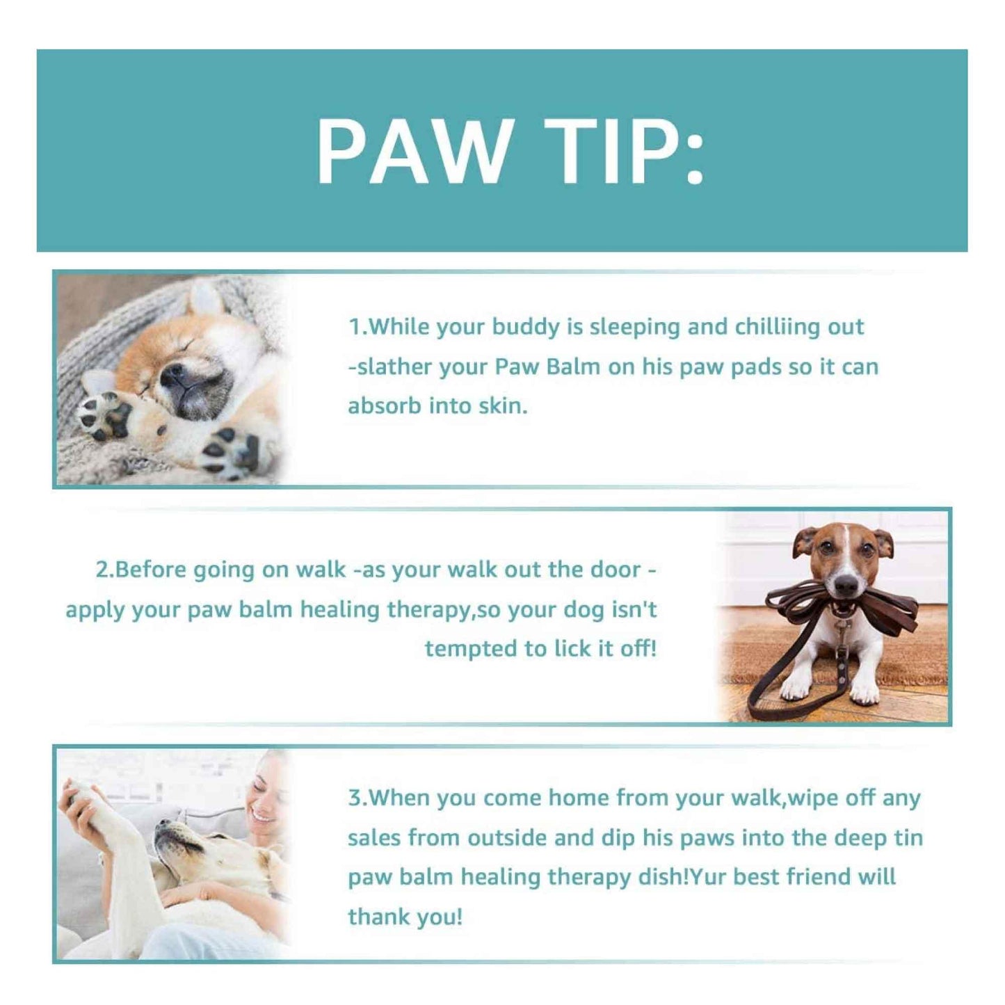 60g Pet Paw Balm - Dog or Cat Natural Organic Nose Soother Wax Ointment Cream - Mega Pet Store