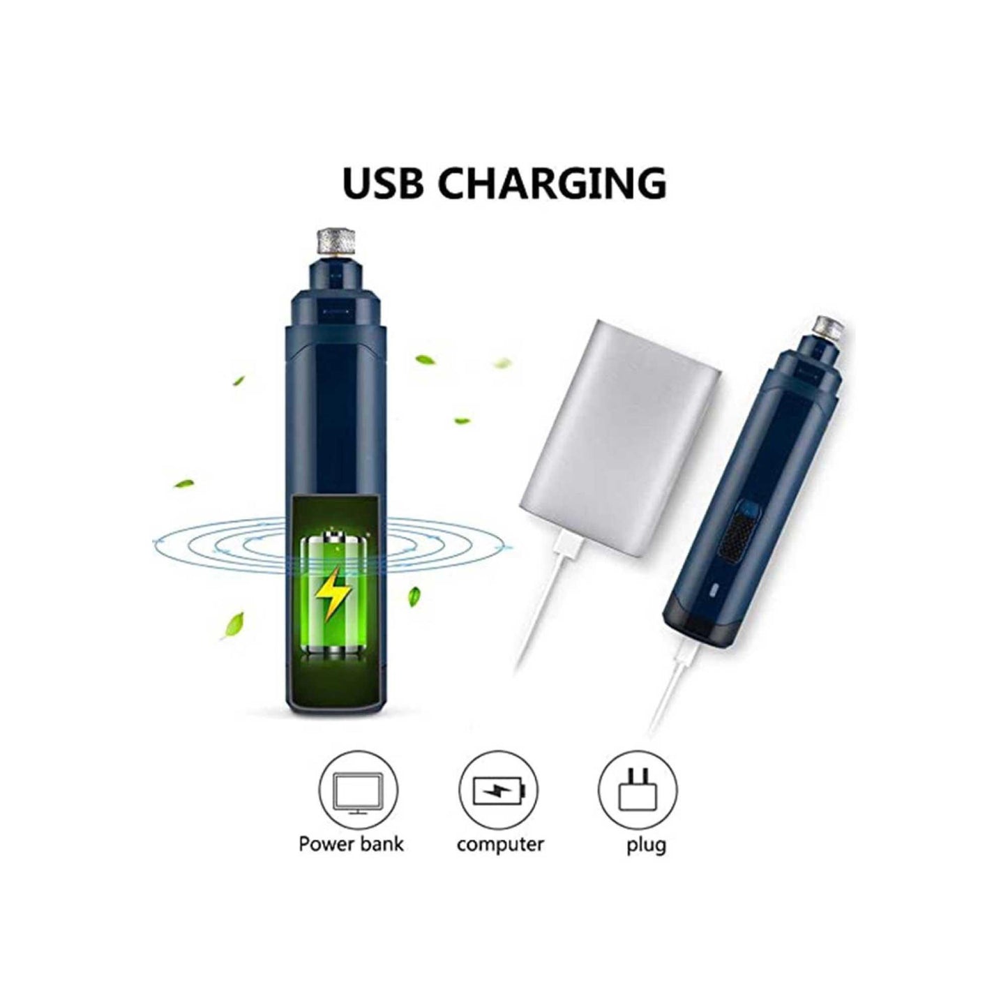 LED Light Pet Nail Grinder Dog Cat Electric Trimmer 2 Speed Rechargeable Filer - Mega Pet Store