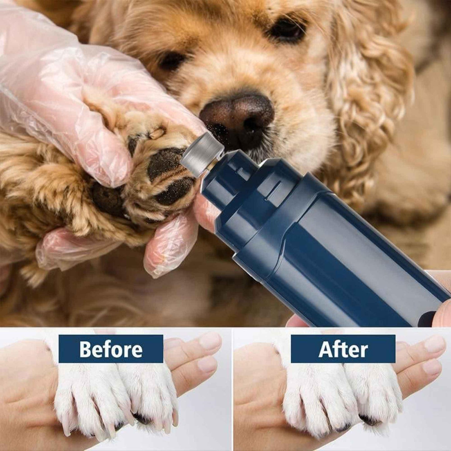 LED Light Pet Nail Grinder Dog Cat Electric Trimmer 2 Speed Rechargeable Filer - Mega Pet Store