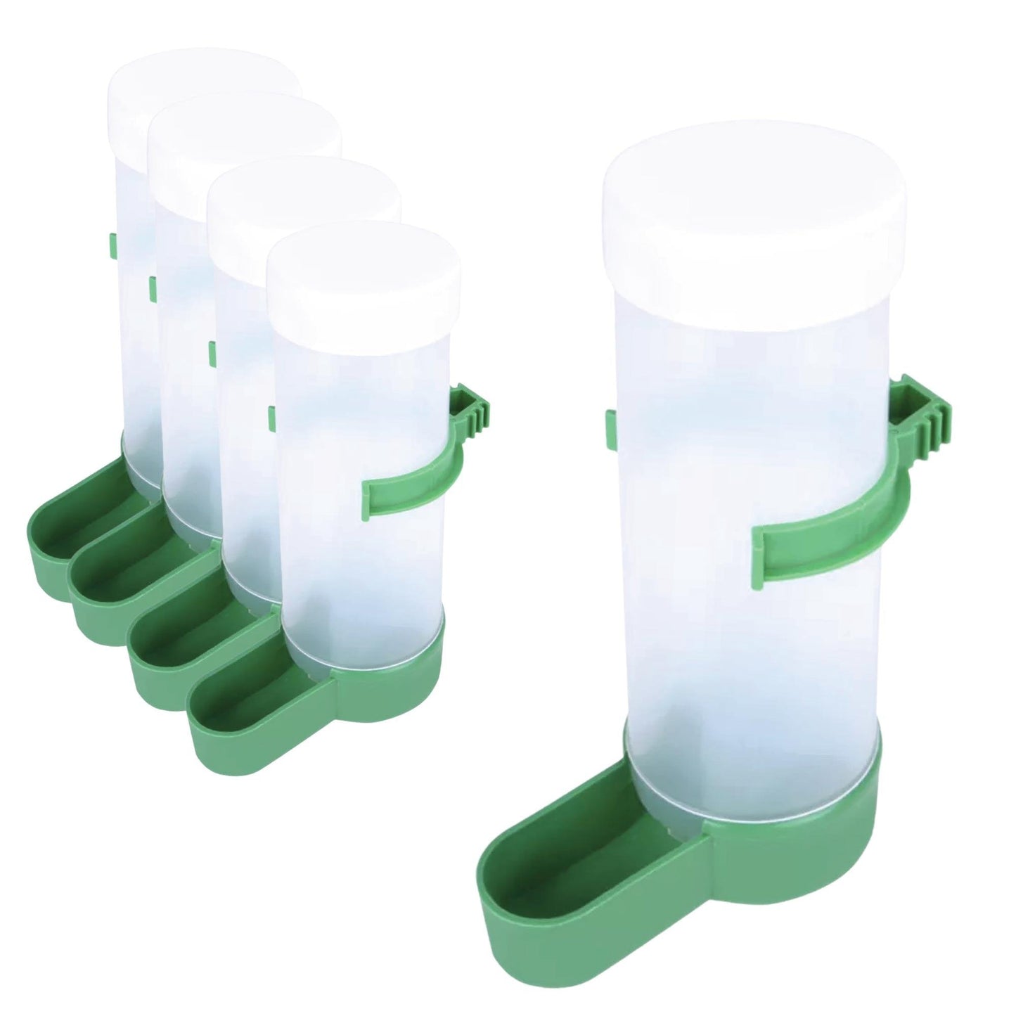 5x Bird Cage Food Dispenser Feeder Automatic Pet Parrot Budgie Cockatiel Aviary - Mega Pet Store