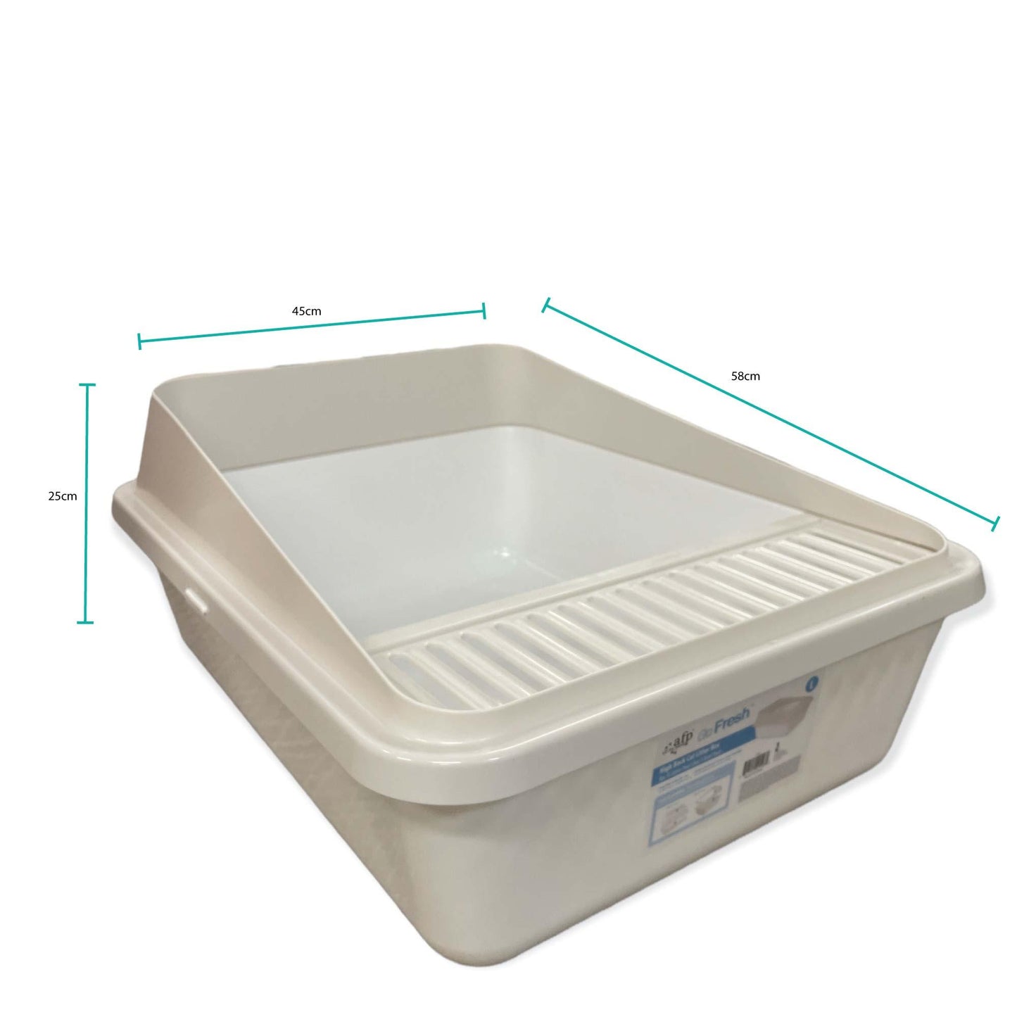 High Back Cat Litter Tray Large - Pet Fresh Clean Kitten Toilet Box - Mega Pet Store