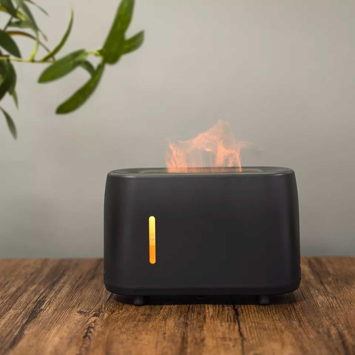 Essential Oil Aroma Diffuser and Remote - Grey 240ml Flame Fire Style Air Humidifier - Mega Pet Store