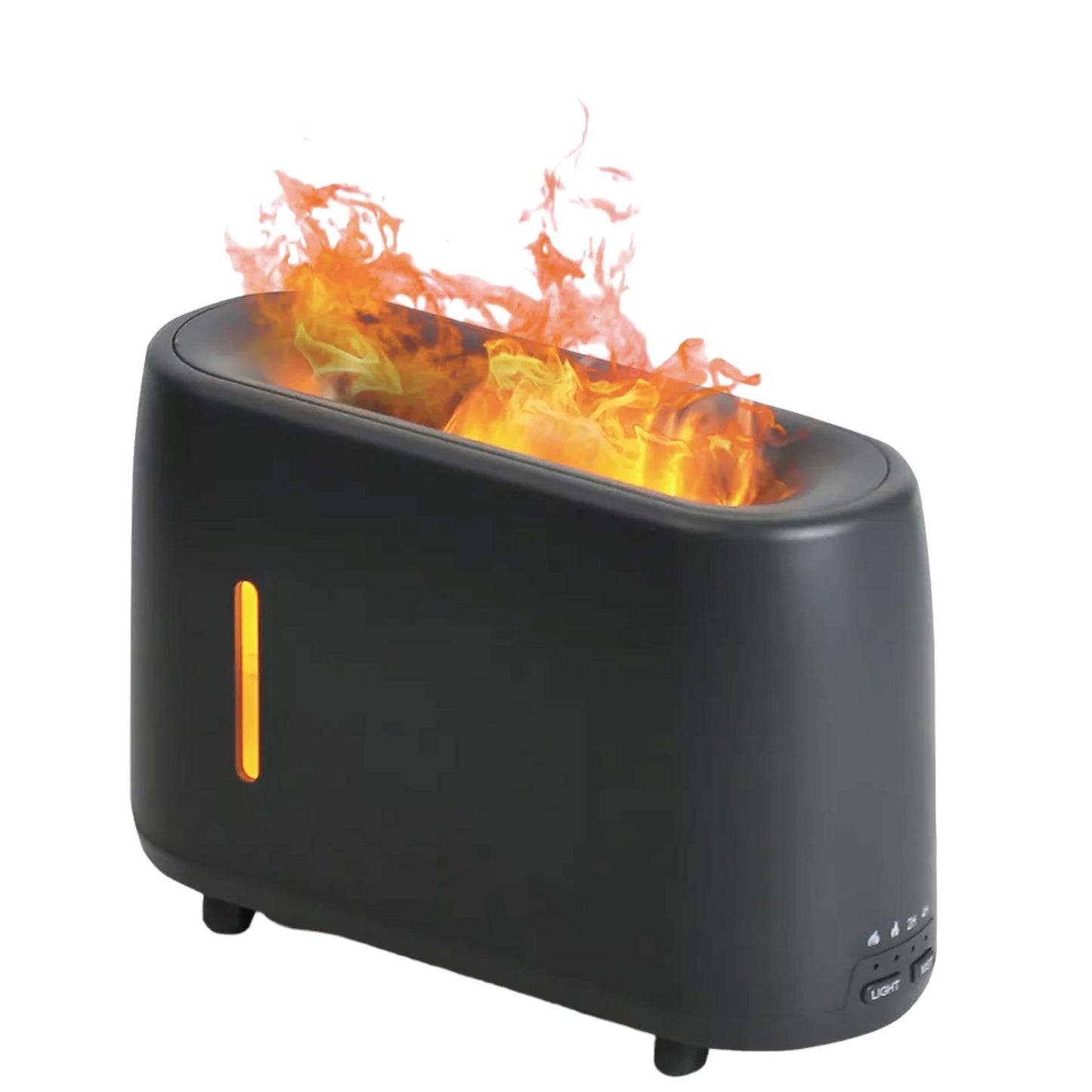 Essential Oil Aroma Diffuser and Remote - Grey 240ml Flame Fire Style Air Humidifier - Mega Pet Store