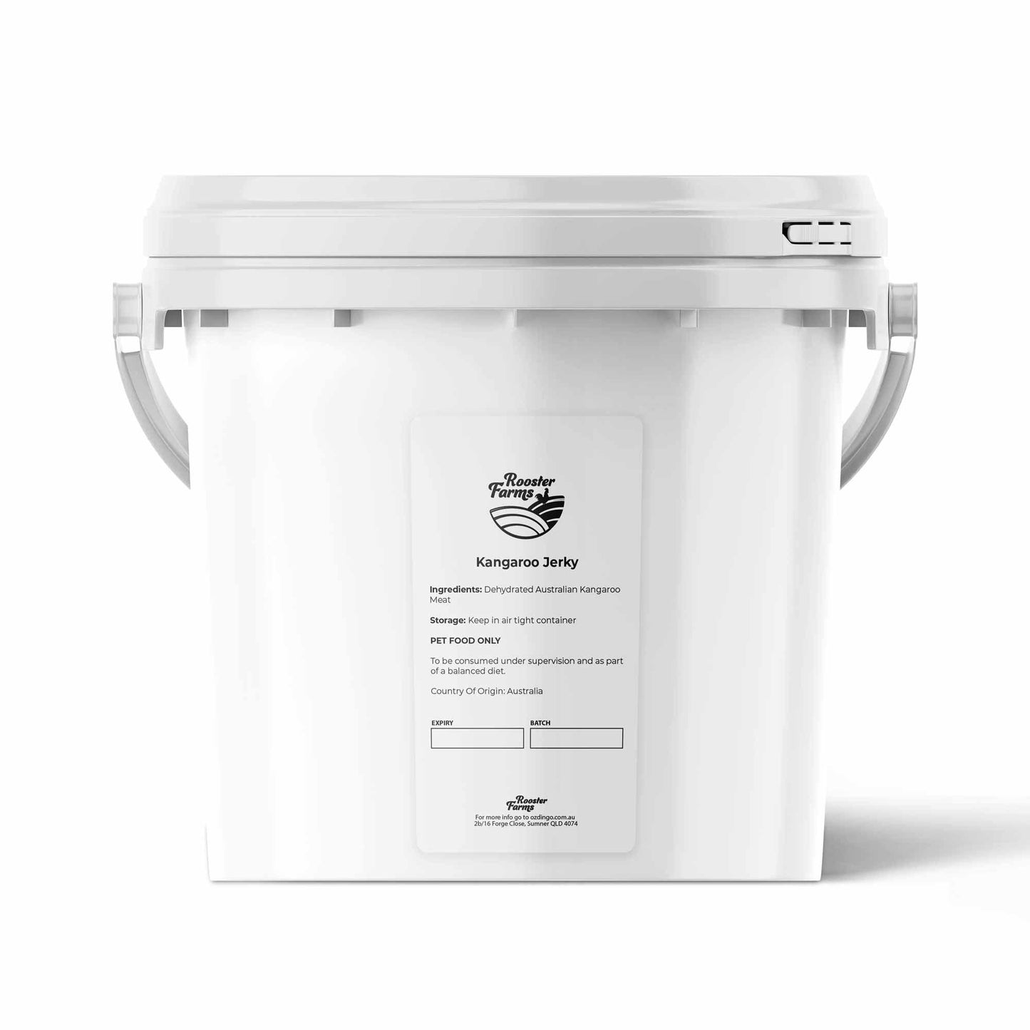600g Dog Treat Kangaroo Jerky Bucket - Dehydrated Australian Healthy Puppy Chew - Mega Pet Store