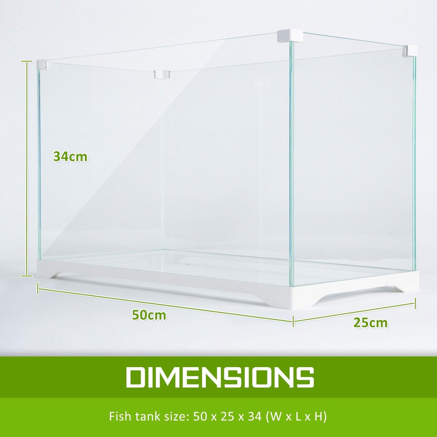 Aquarium Starfire Glass Fish Tank Set Filter Pump 39L - Mega Pet Store