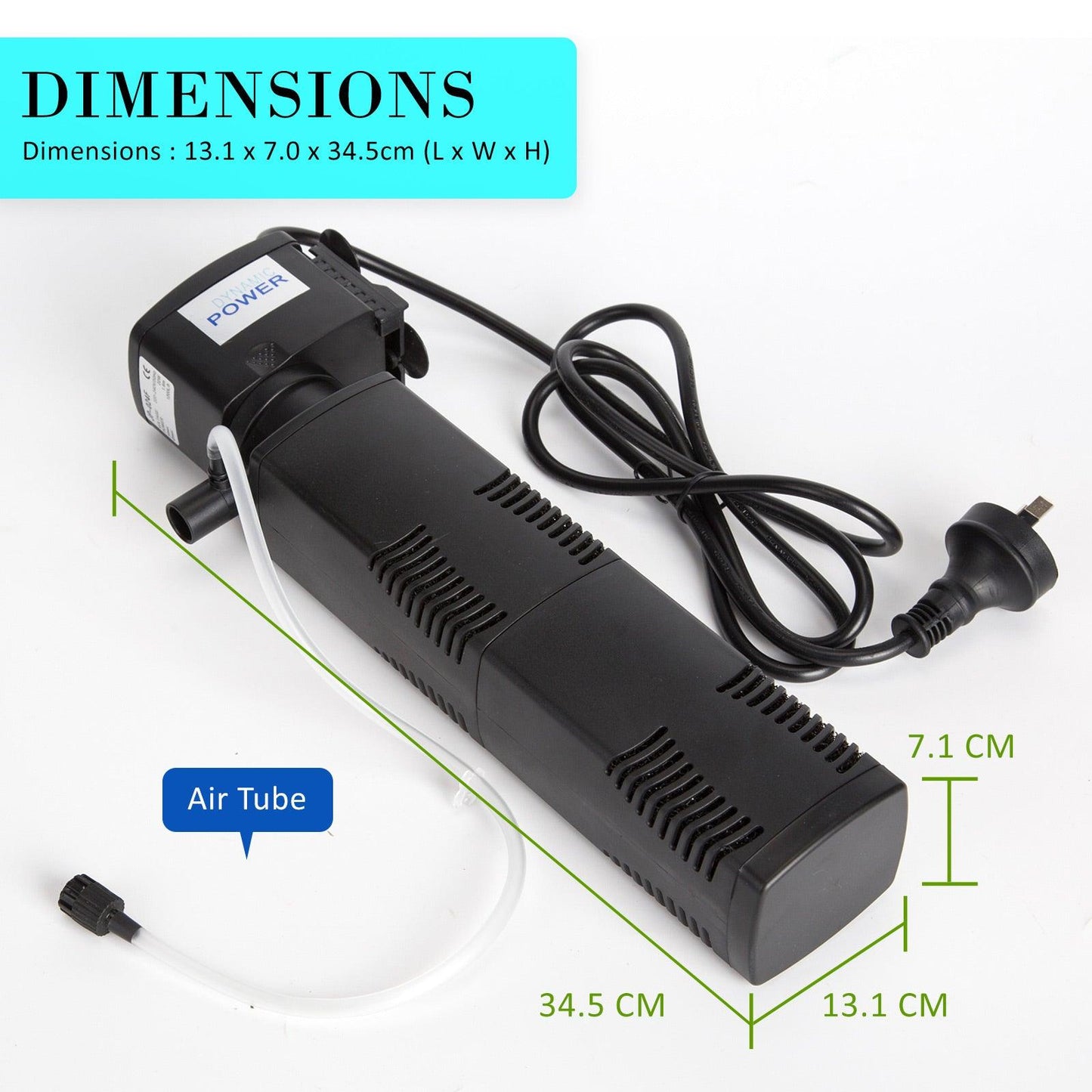 Aquarium Submersible Filter Pond Pump 1600L/H 35W 2.5m - Mega Pet Store