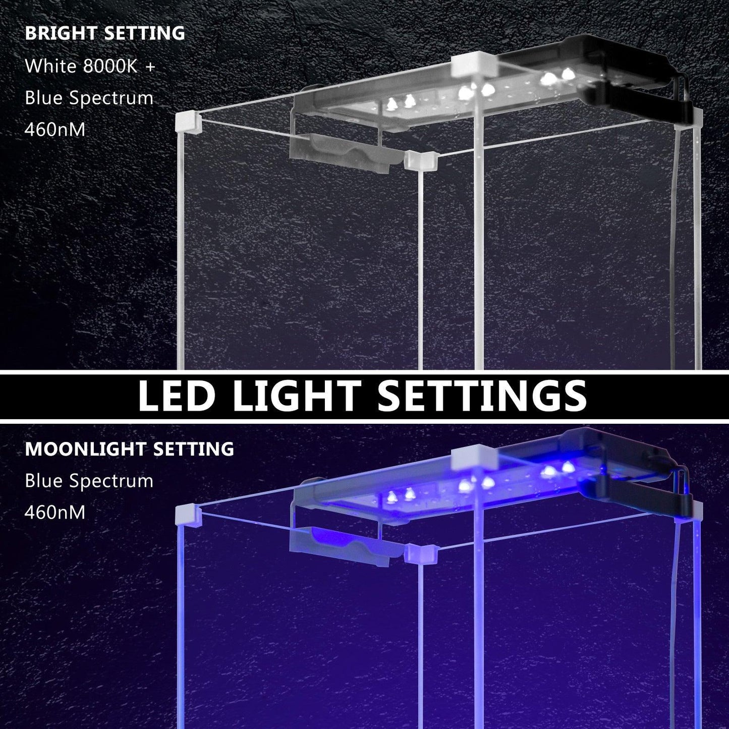 6W Set 2 Aquarium Blue White LED Light for Tank 30-50cm - Mega Pet Store