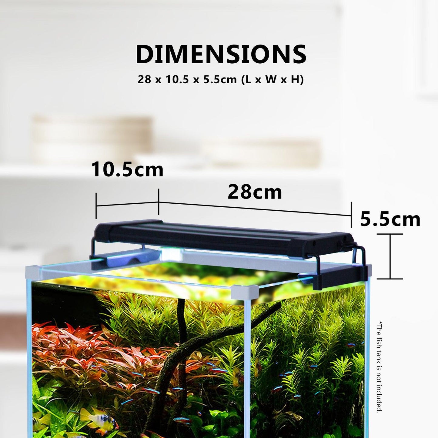 6W Set 2 Aquarium Blue White LED Light for Tank 30-50cm - Mega Pet Store