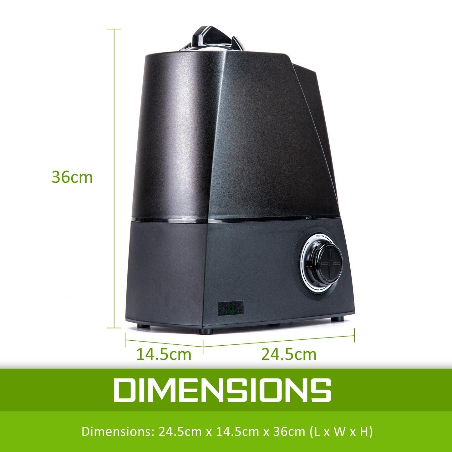 Air Humidifier Ultrasonic Cool Diffuser 6L BLACK - Mega Pet Store