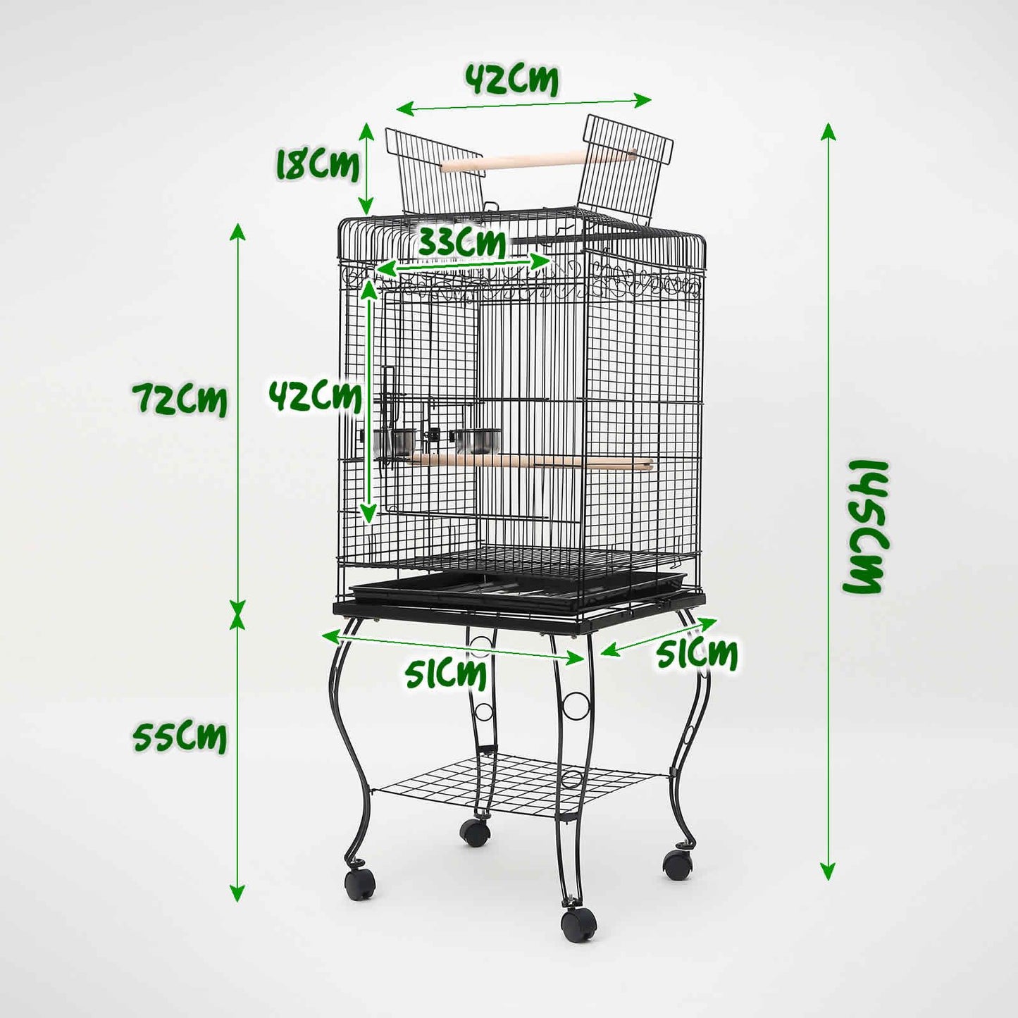 Bird Cage Parrot Aviary ALTO 145cm - Mega Pet Store
