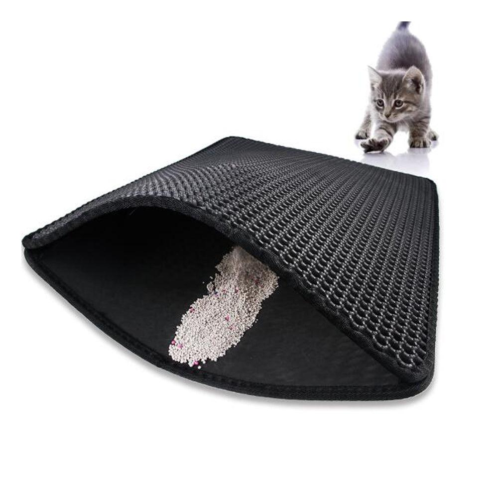 YES4PETS 2 X Double Layer Cat Litter Tray Trap Mat Catch Cat Litter House Box Pad Toilet Mat - Mega Pet Store