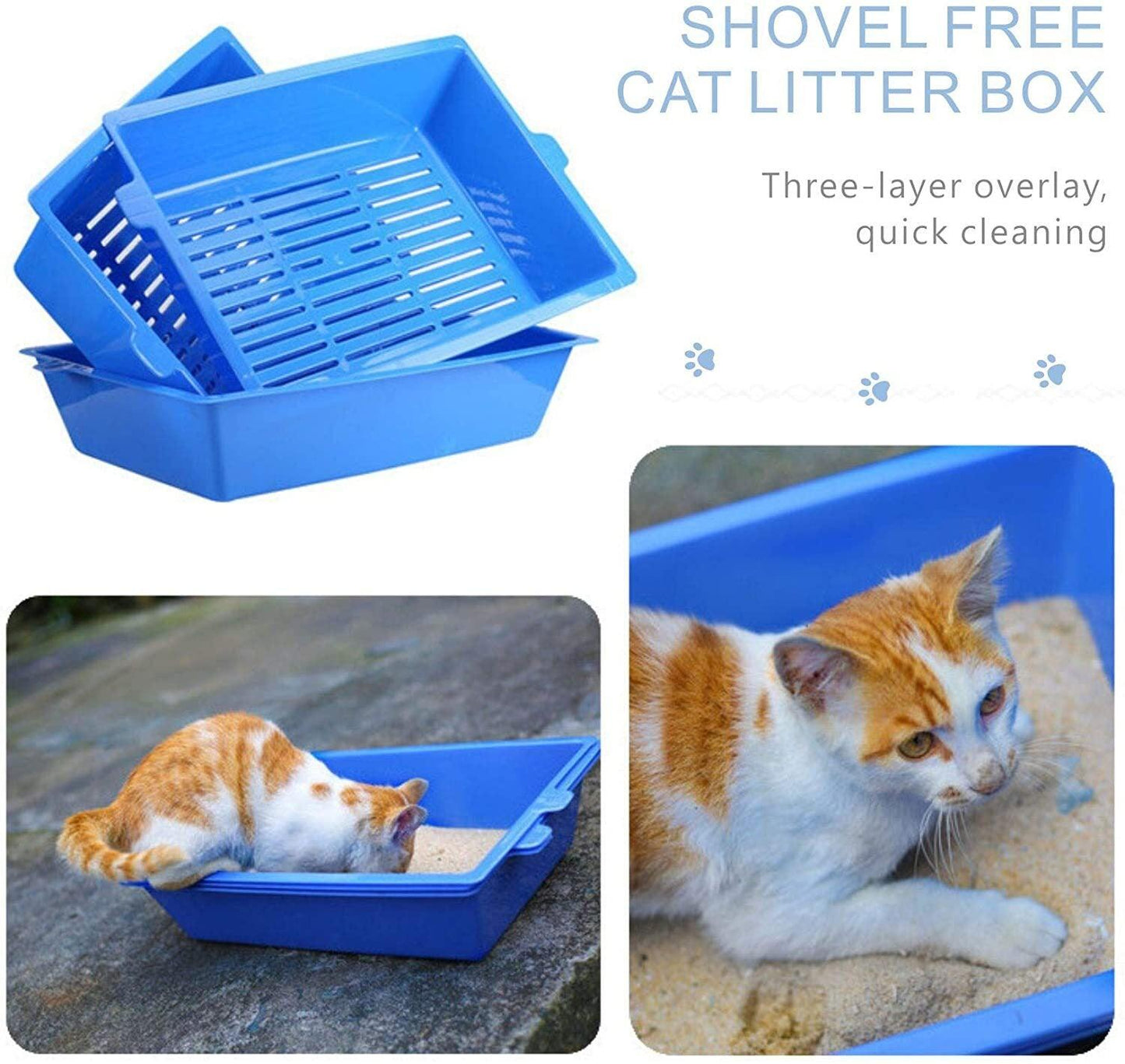YES4PETS Lift and Sift Self Cleaning Kitty Litter Trays Cat Litter Tray Toilet Sifting Slotted Trays - Mega Pet Store