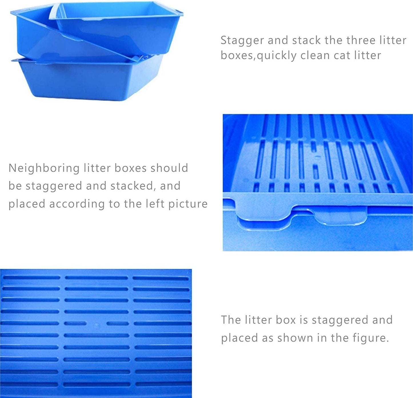 YES4PETS Lift and Sift Self Cleaning Kitty Litter Trays Cat Litter Tray Toilet Sifting Slotted Trays - Mega Pet Store