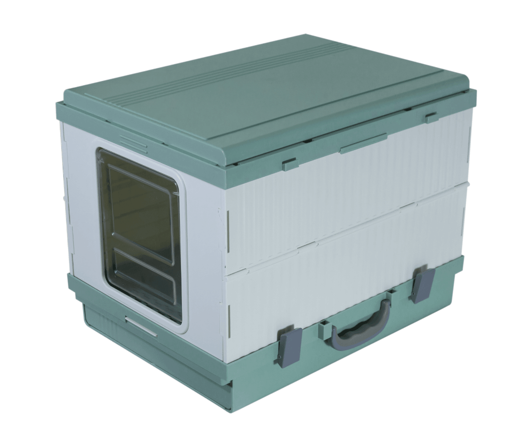 YES4PETS XL Portable Cat Toilet Litter Box Tray Foldable House with Handle and Scoop Green - Mega Pet Store