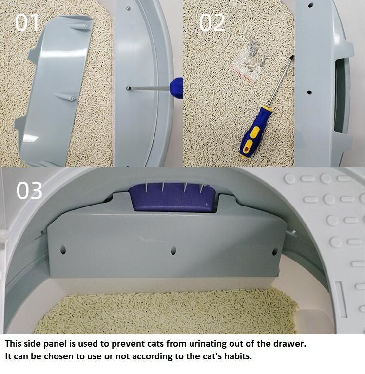 YES4PETS Cat Toilet Litter Box Tray House W Sky window Drawer Photocatalyst Purifier Blue - Mega Pet Store