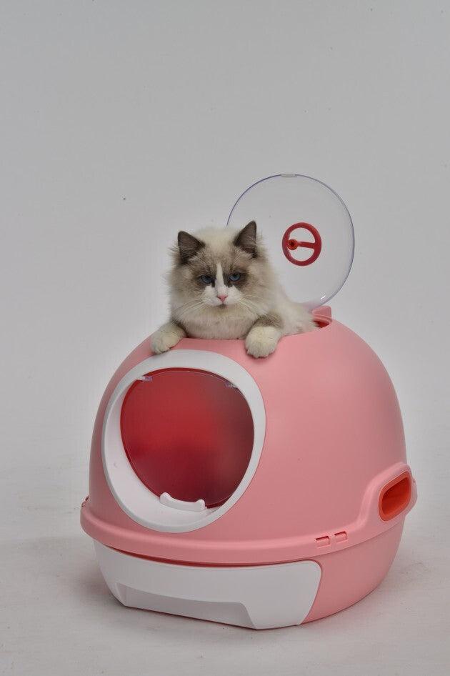 YES4PETS Cat Toilet Litter Box Tray House W Sky window Drawer Photocatalyst Purifier Pink - Mega Pet Store