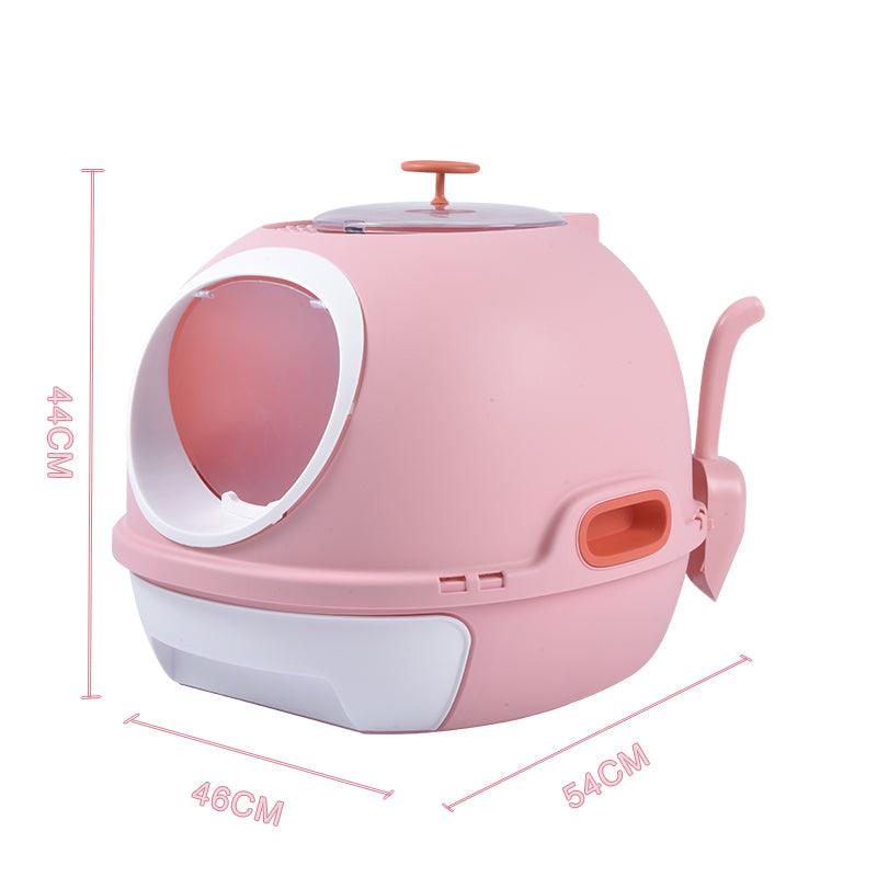 YES4PETS Cat Toilet Litter Box Tray House W Sky window Drawer Photocatalyst Purifier Pink - Mega Pet Store