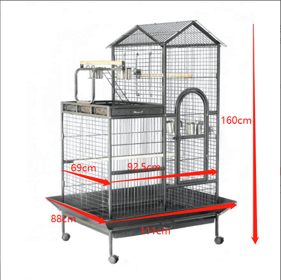 YES4PETS 160cm XL Bird Cage Pet Parrot Aviary Budgie Perch Castor Wheels - Mega Pet Store
