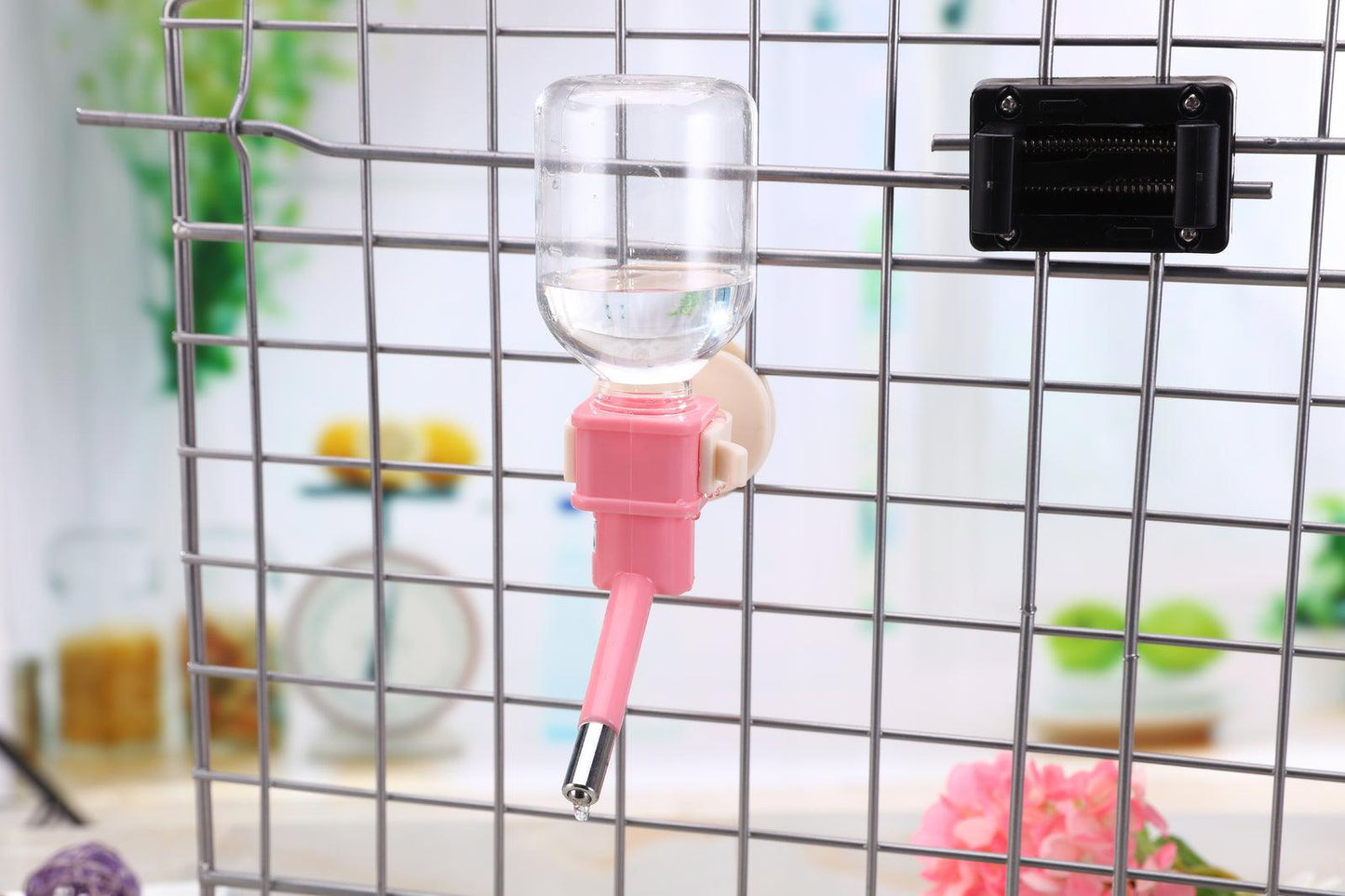 YES4PETS 2 x Pet Hanging Water Bottle No Drip Water Dispenser Rabbit Dog Cat Drinking Bottle-Pink - Mega Pet Store