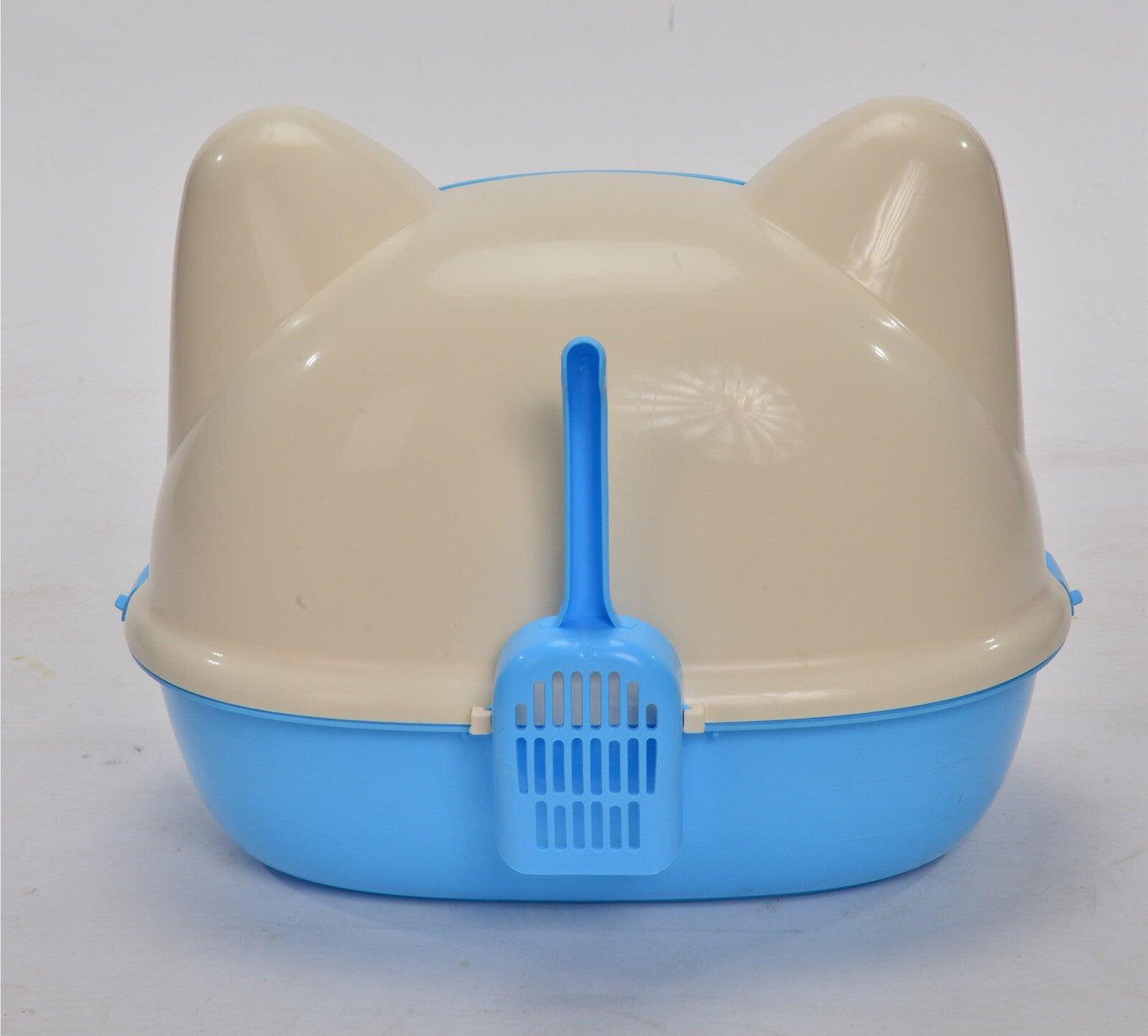 YES4PETS Medium Hooded Cat Toilet Litter Box Tray House With Scoop Blue - Mega Pet Store