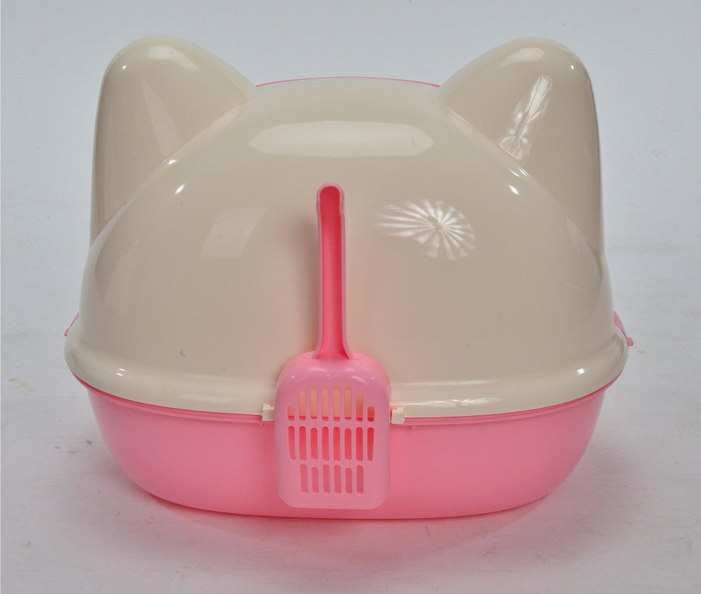 YES4PETS Medium Hooded Cat Toilet Litter Box Tray House With Scoop Pink - Mega Pet Store
