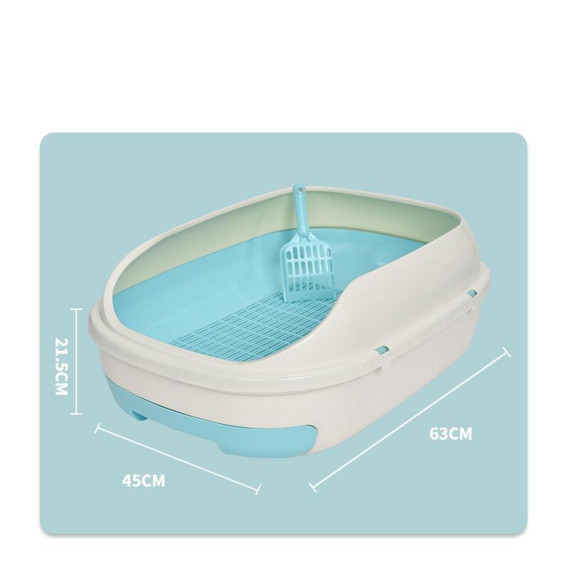 YES4PETS Large Portable Cat Toilet Litter Box Tray with Scoop and Grid Tray-Green - Mega Pet Store