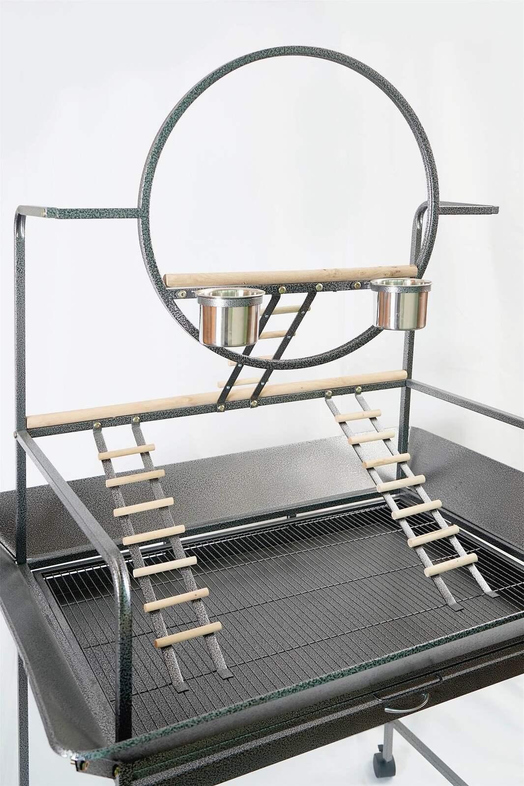 YES4PETS Large Bird Cage Parrot Playpen Gym Toy Stand With Ladder On Wheels - Mega Pet Store