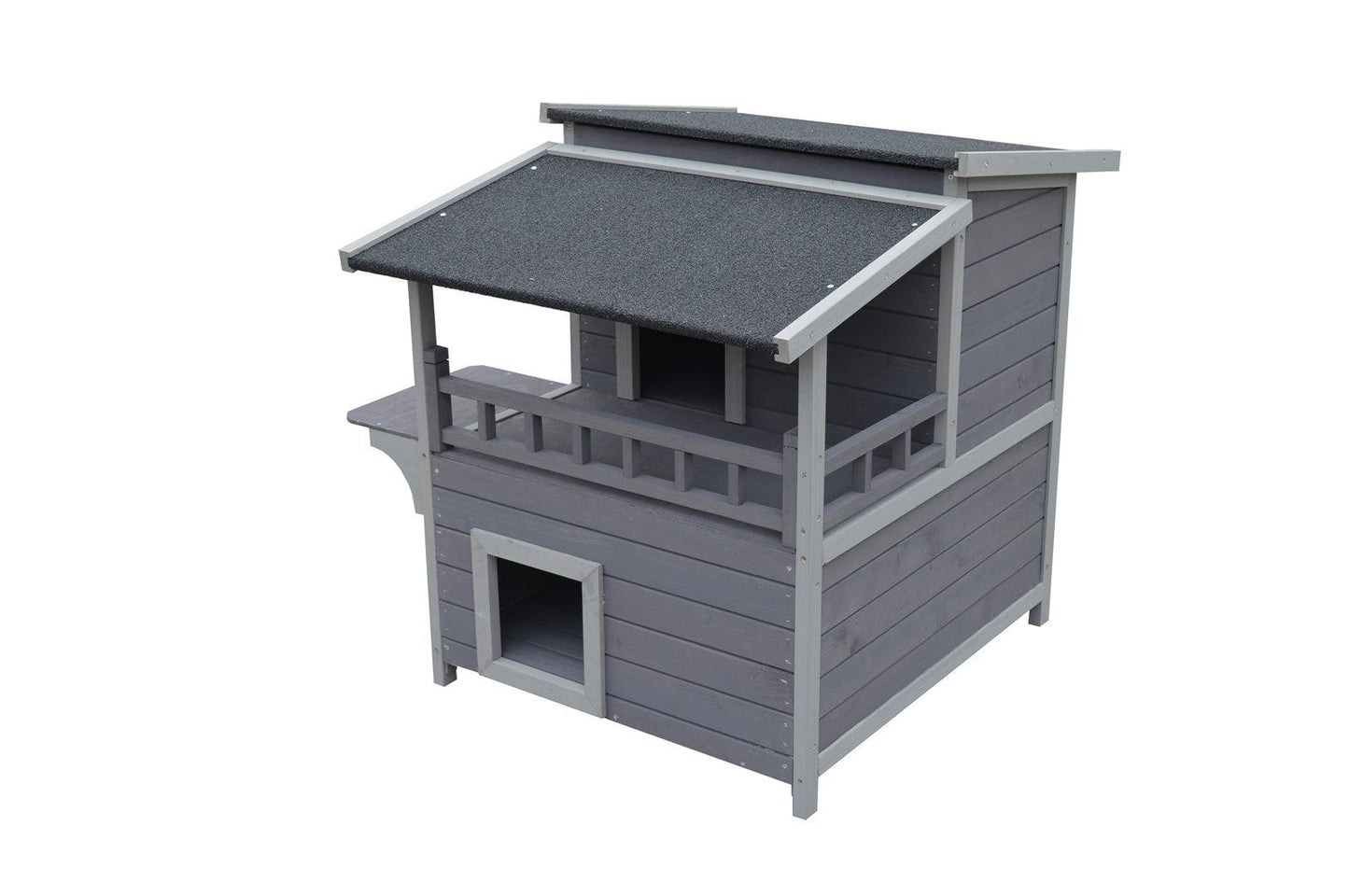 YES4PETS 2 Story Cat Shelter Condo with Escape Door Rainproof Kitty House - Mega Pet Store