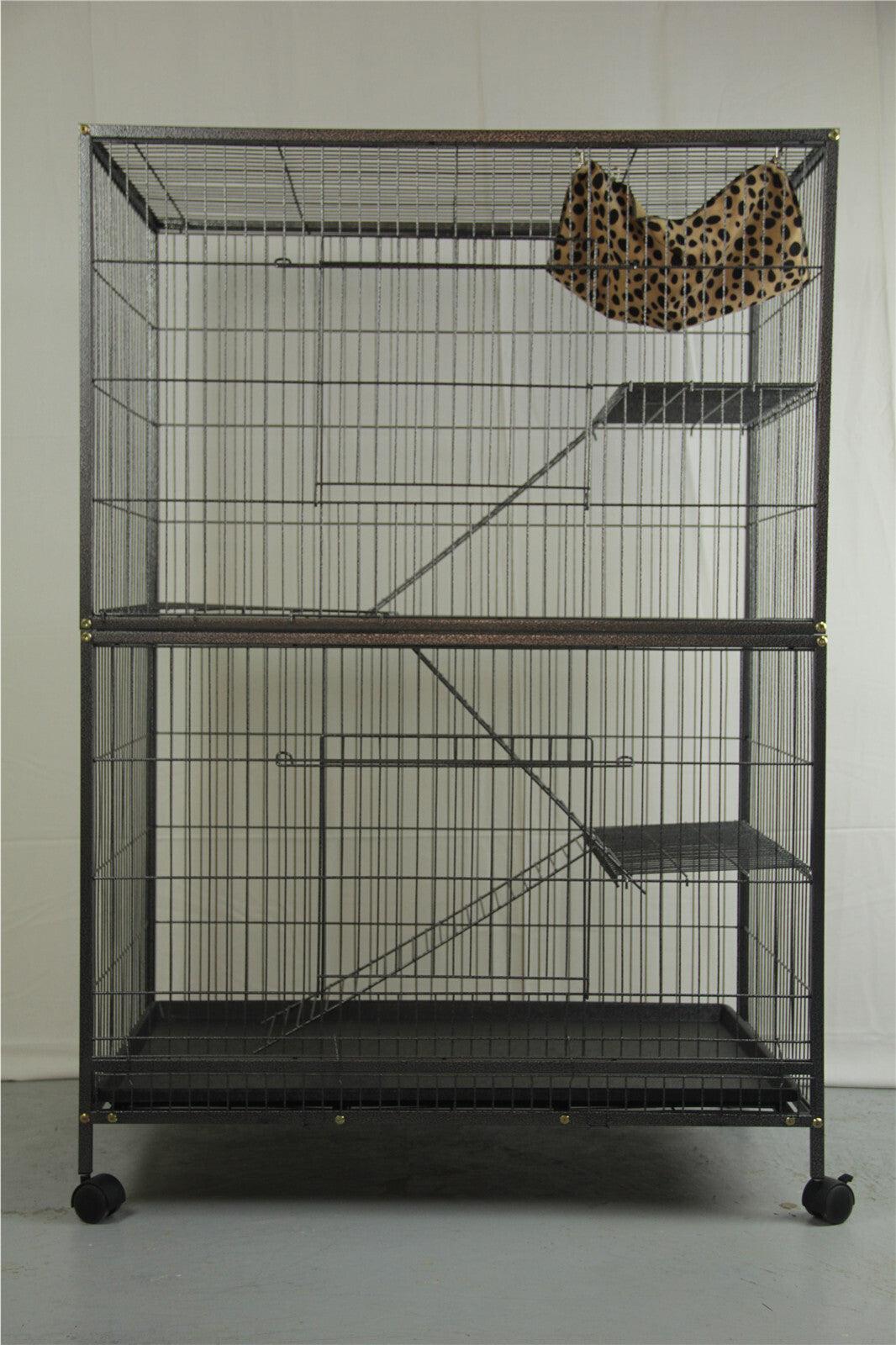 YES4PETS Pet 140cm 4 Level Bird Ferret Parrot Cage Aviary Cat Budgie Hamster Castor - Mega Pet Store