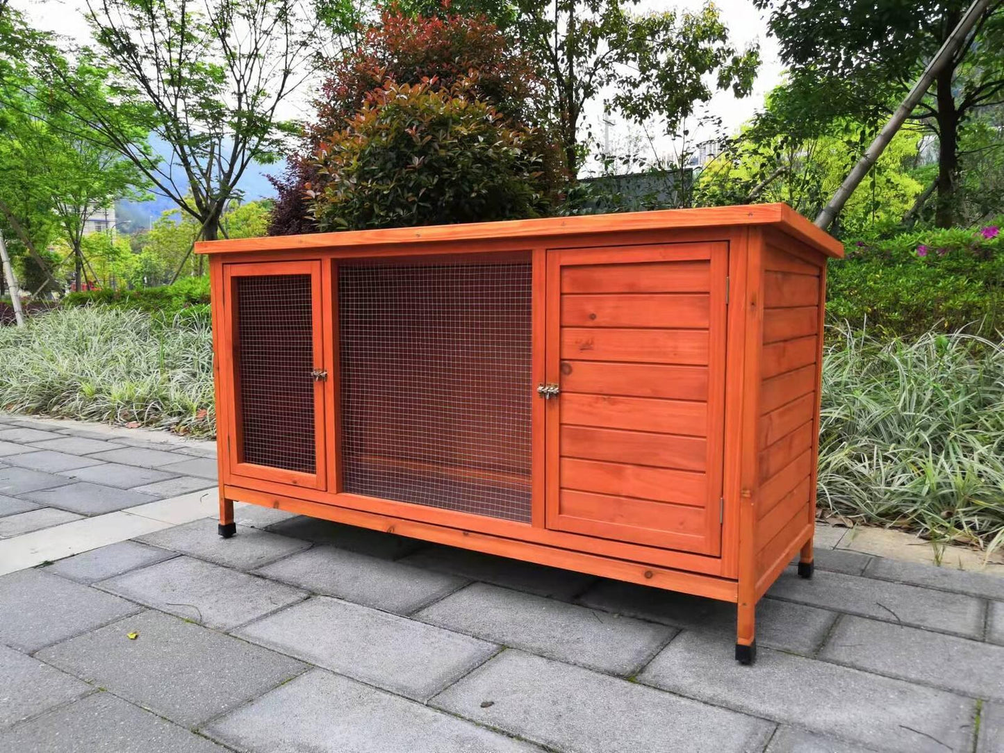 YES4PETS XXL Rabbit Hutch Guinea Pig Cage , Ferret cage Chicken Coop W Pull Out Tray 150x60x75 cm - Mega Pet Store