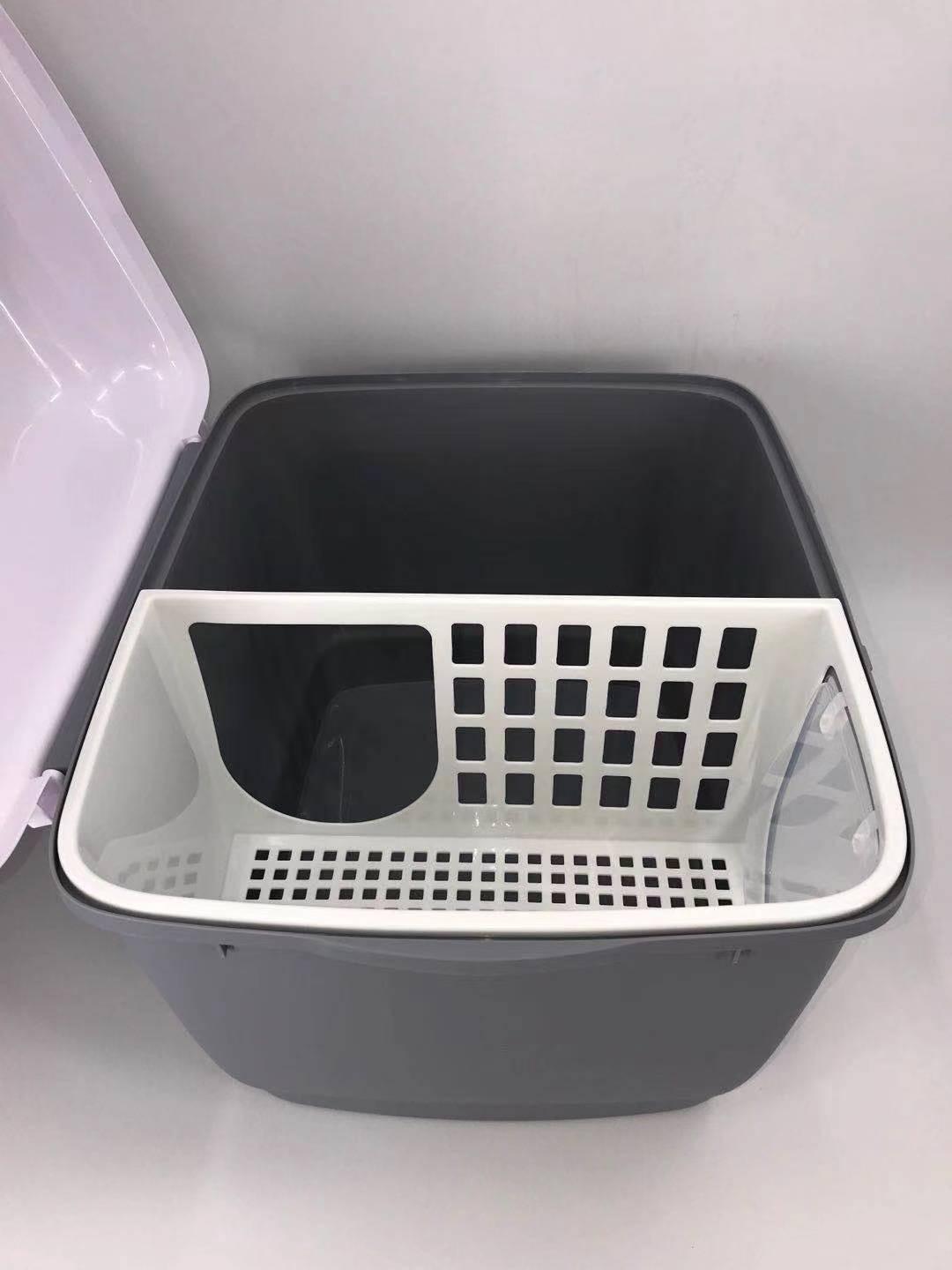 YES4PETS XL Portable Hooded Cat Toilet Litter Box Tray House with Handle and Scoop Grey - Mega Pet Store