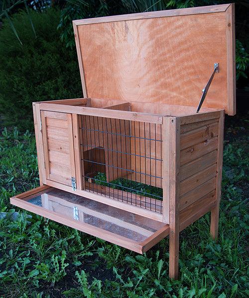 YES4PETS Single Wooden Pet Rabbit Hutch Guinea Pig Cage with Slide out Tray - Mega Pet Store