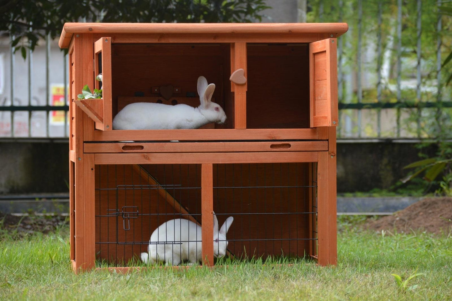 YES4PETS Double Storey Rabbit Hutch Guinea Pig Cage , Ferret cage W Pull Out Tray - Mega Pet Store