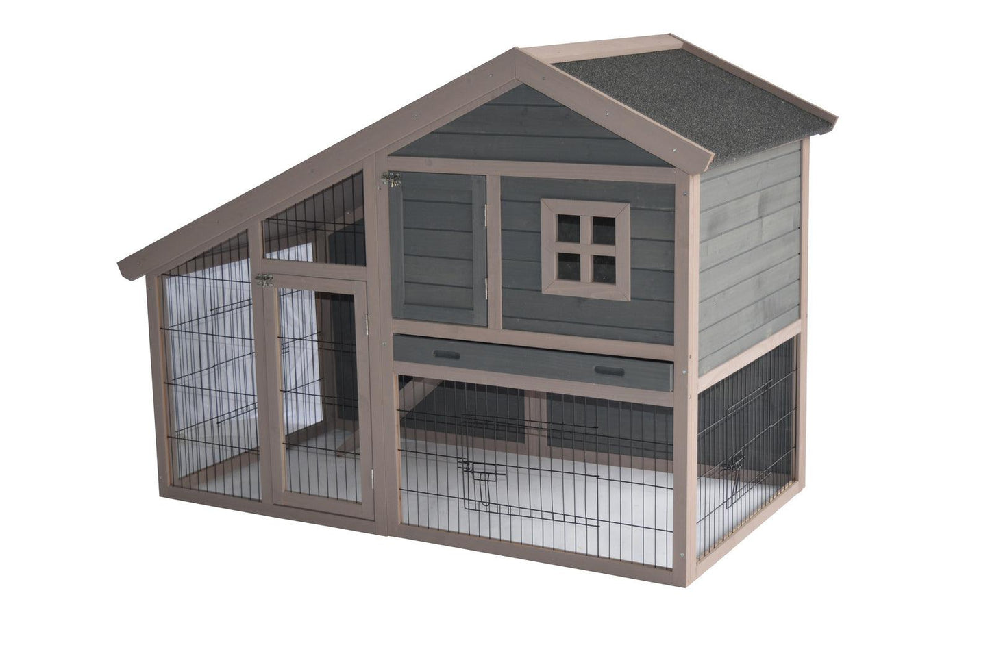 YES4PETS Grey Chicken Coop Rabbit Hutch Ferret Cage Hen Chook House - Mega Pet Store
