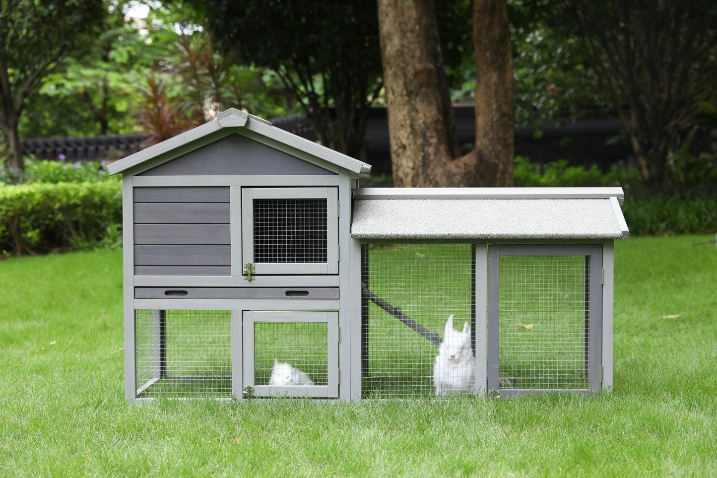 YES4PETS 148cm Rabbit Hutch Quail Run Wooden Cage Guinea Pig Cage House - Mega Pet Store