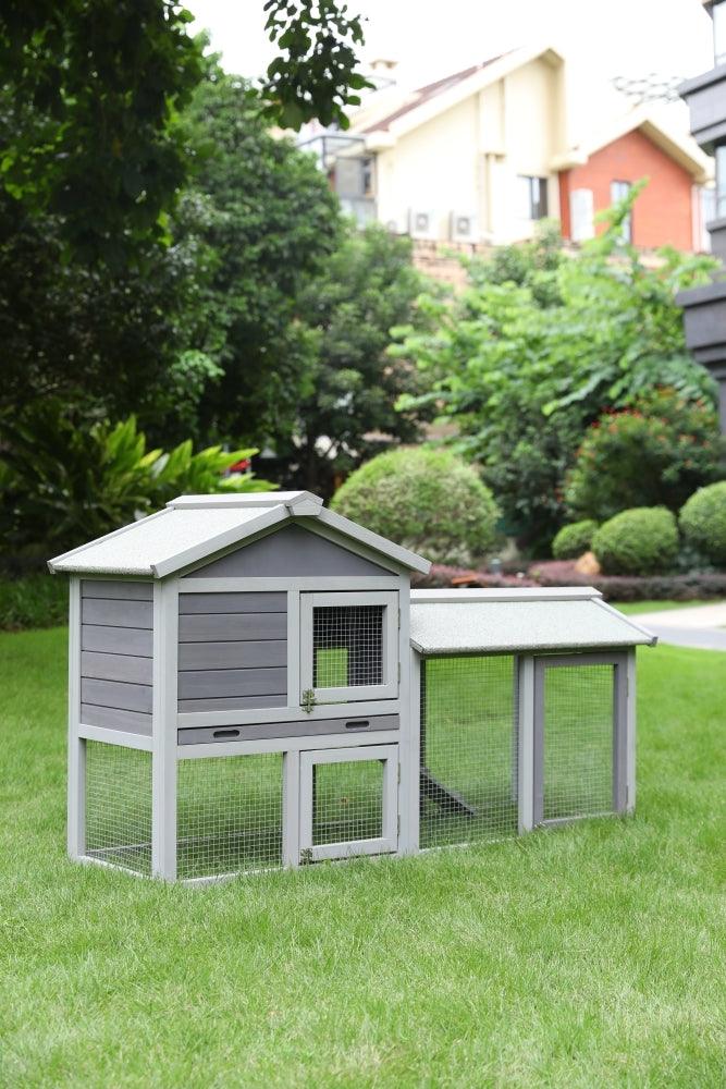 YES4PETS 148cm Rabbit Hutch Quail Run Wooden Cage Guinea Pig Cage House - Mega Pet Store
