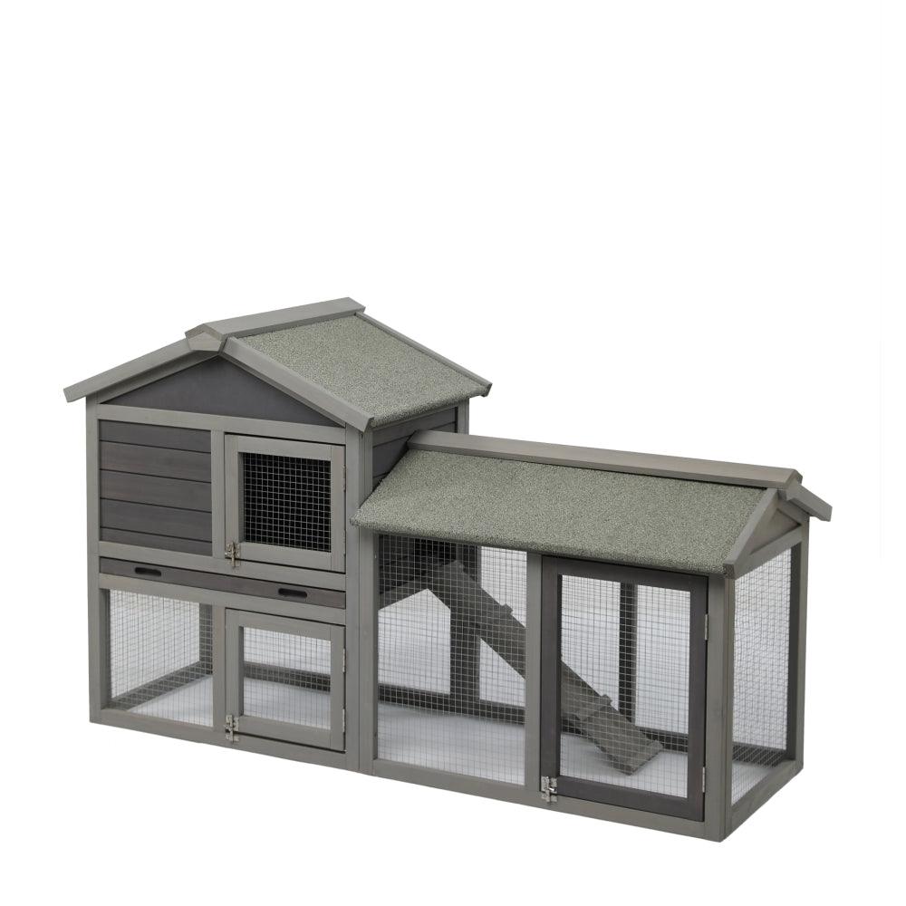 YES4PETS 148cm Rabbit Hutch Quail Run Wooden Cage Guinea Pig Cage House - Mega Pet Store
