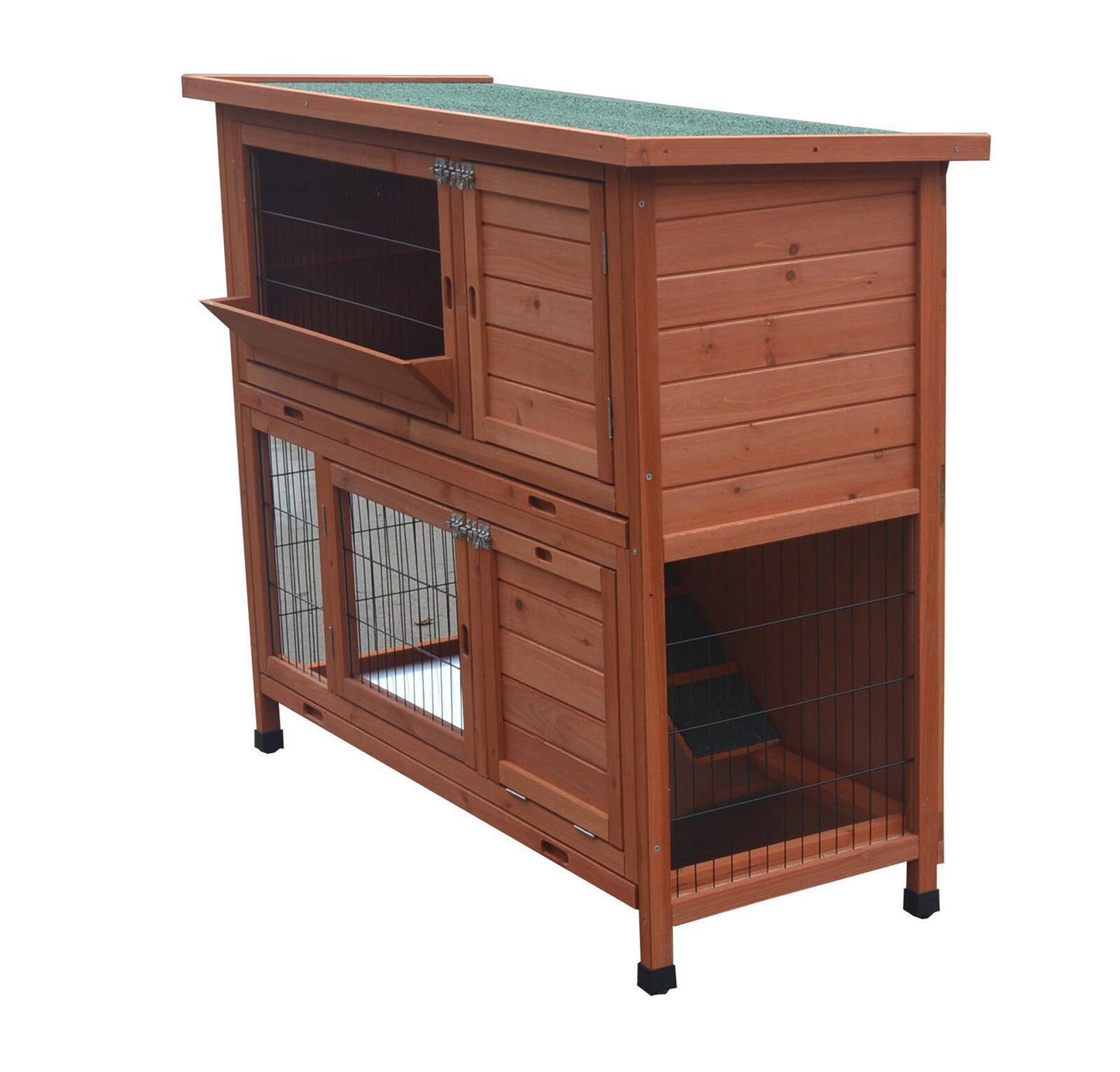 YES4PETS 120cm XL Double Storey Rabbit Hutch Guinea Pig Cage , Ferret cage Cat W Pull Out Tray - Mega Pet Store