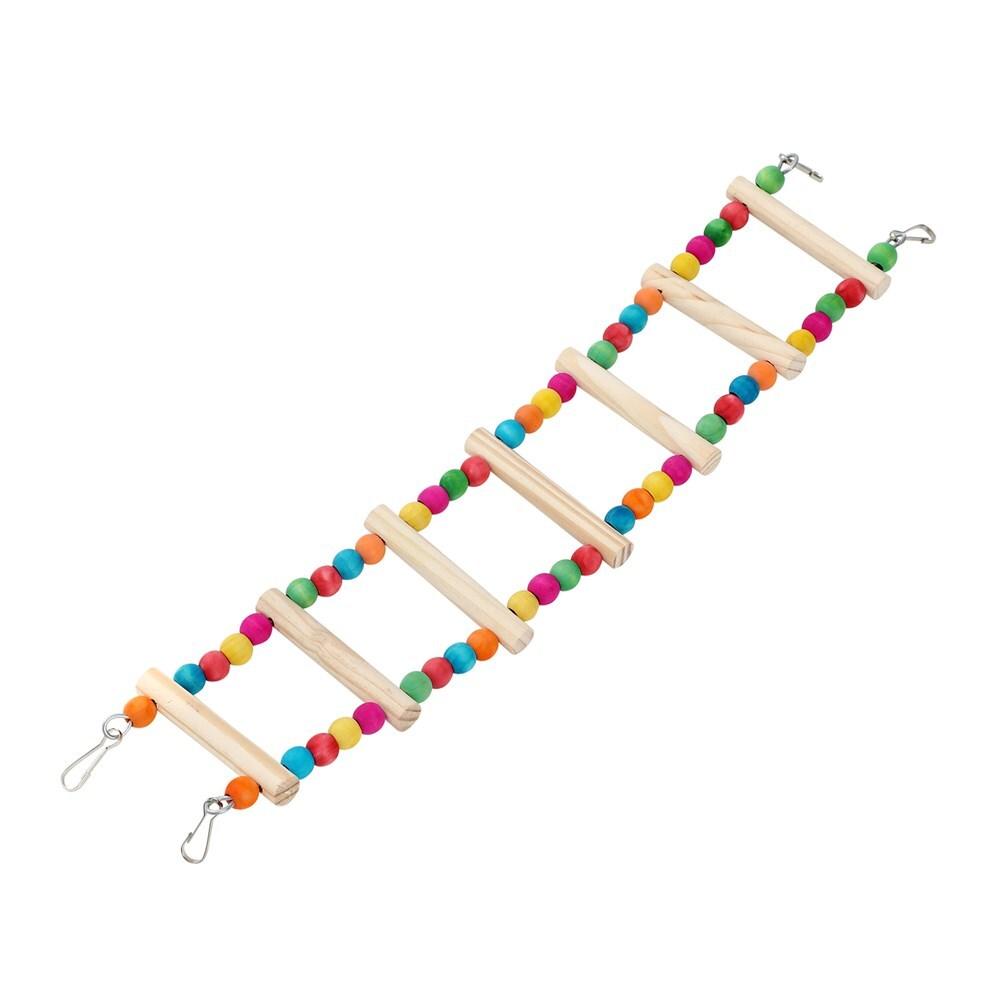 YES4PETS 4 X Assorted Wood Large Hanging Swing Bird Parrot Parakeet Cockatiel Budgie Toys - Mega Pet Store