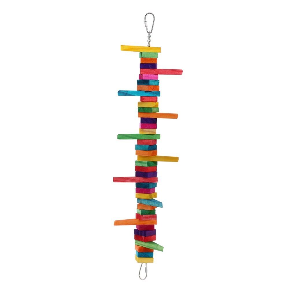 YES4PETS 4 X Assorted Wood Large Hanging Swing Bird Parrot Parakeet Cockatiel Budgie Toys - Mega Pet Store