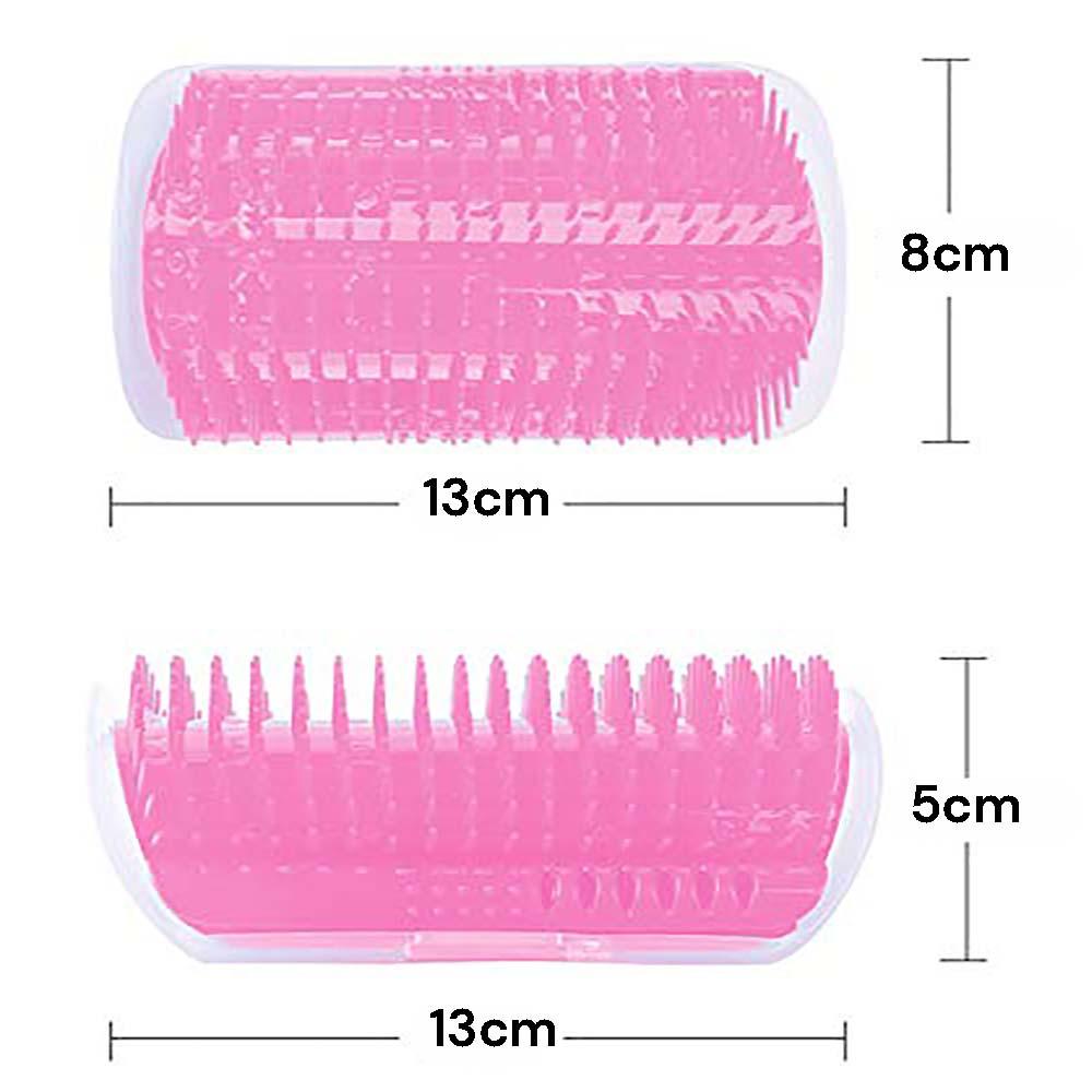 Cat Self Groomer Catnip Dog Cat Toy Corner Groomer Wall Corner Scratcher Comb Grooming Massage Brush Pink - Mega Pet Store