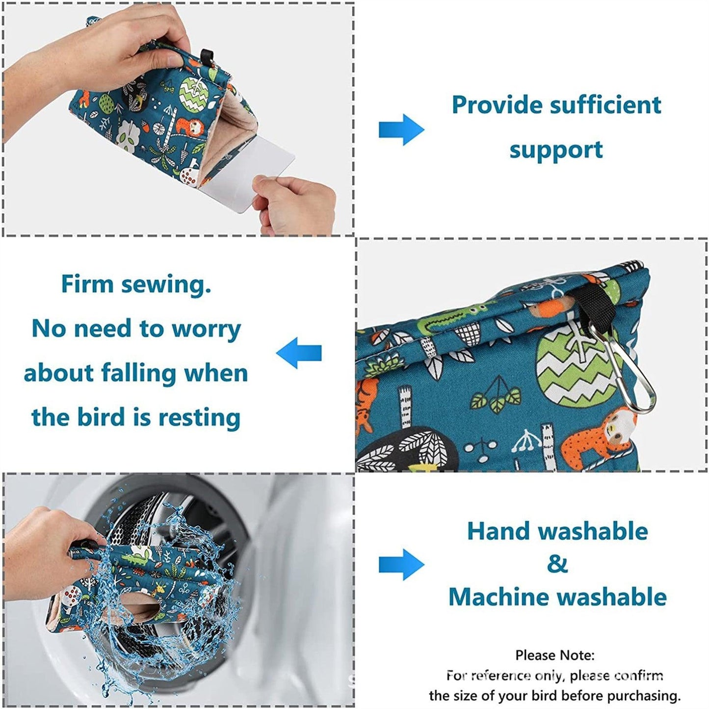 Pawfriends Bird Sleep Cotton Nest Cage Hut Pet Hammock Hang Cave Bed Parrot Warm Tent M AU - Mega Pet Store