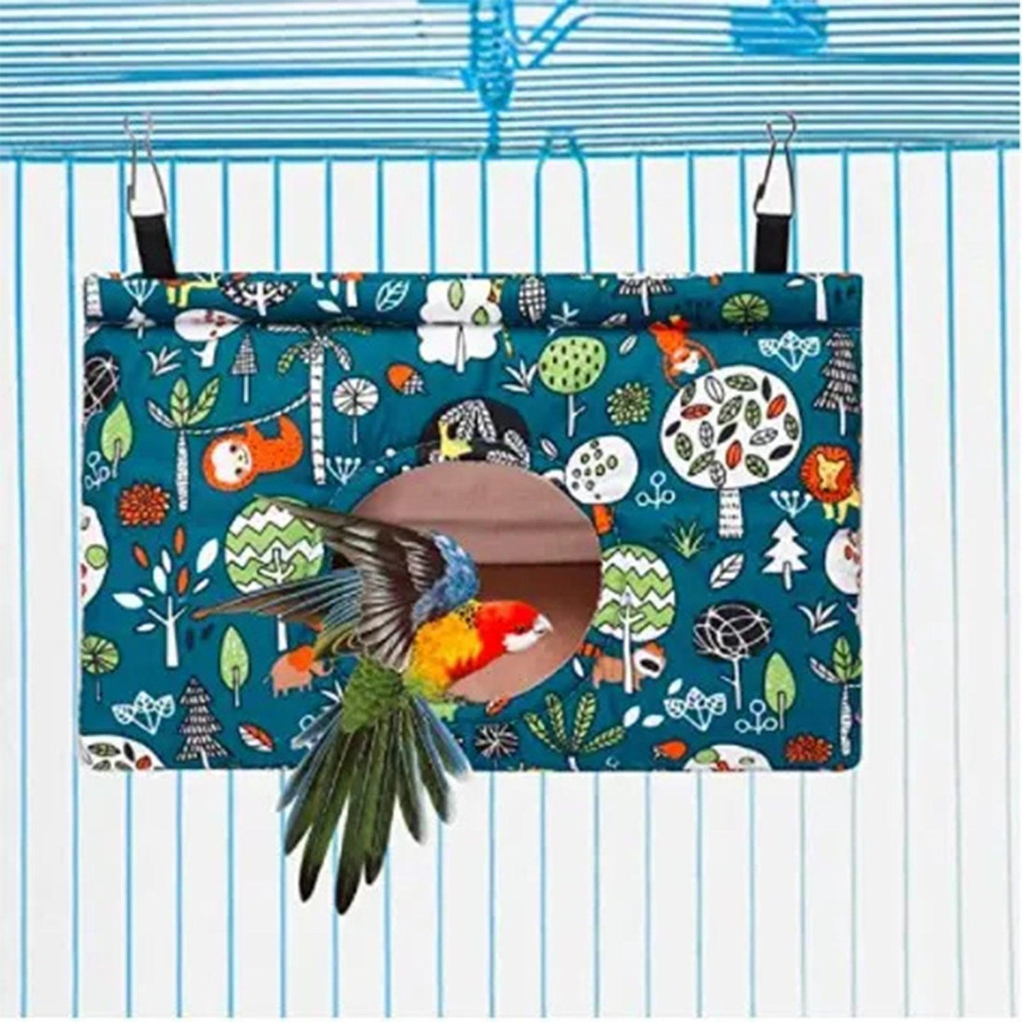 Pawfriends Bird Sleep Cotton Nest Cage Hut Pet Hammock Hang Cave Bed Parrot Warm Tent M AU - Mega Pet Store