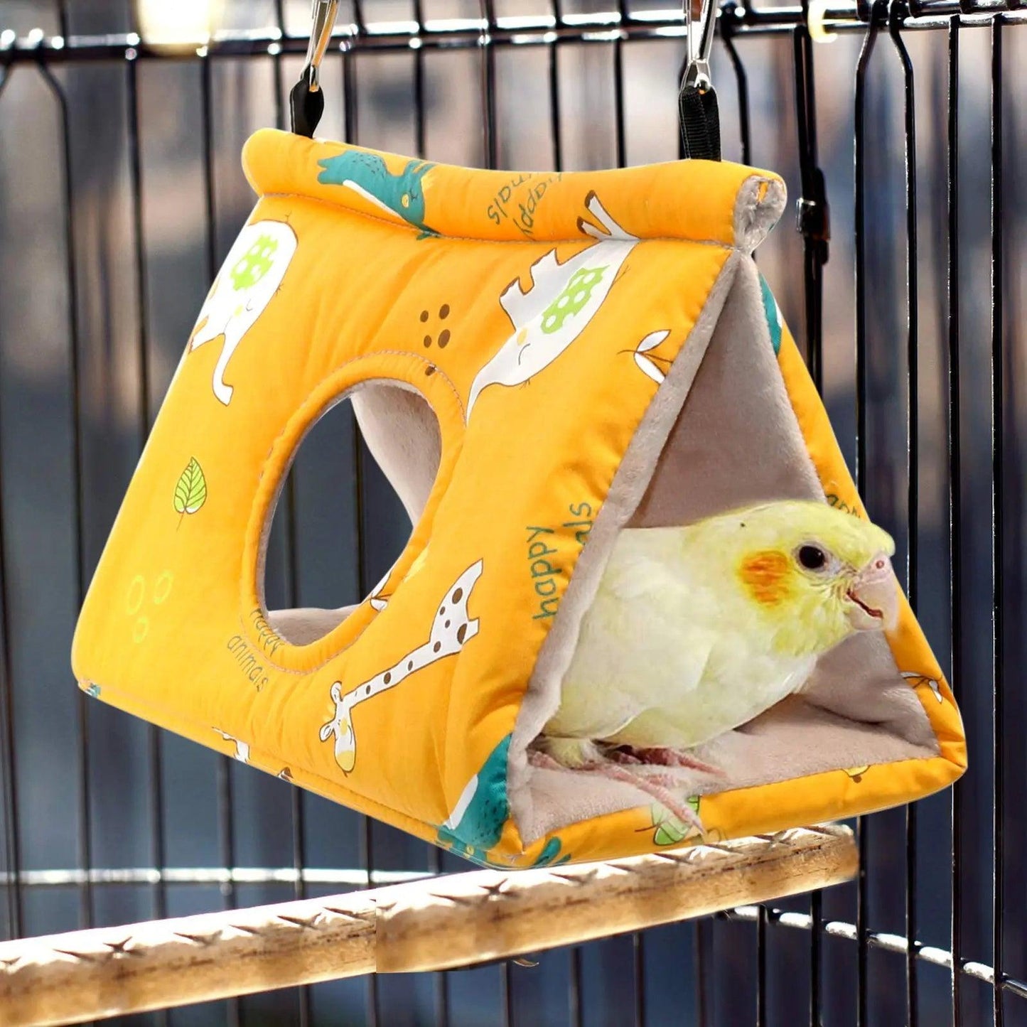 Pawfriends Bird Sleep Cotton Nest Cage Hut Pet Hammock Hang Cave Bed Parrot Warm Tent M AU - Mega Pet Store