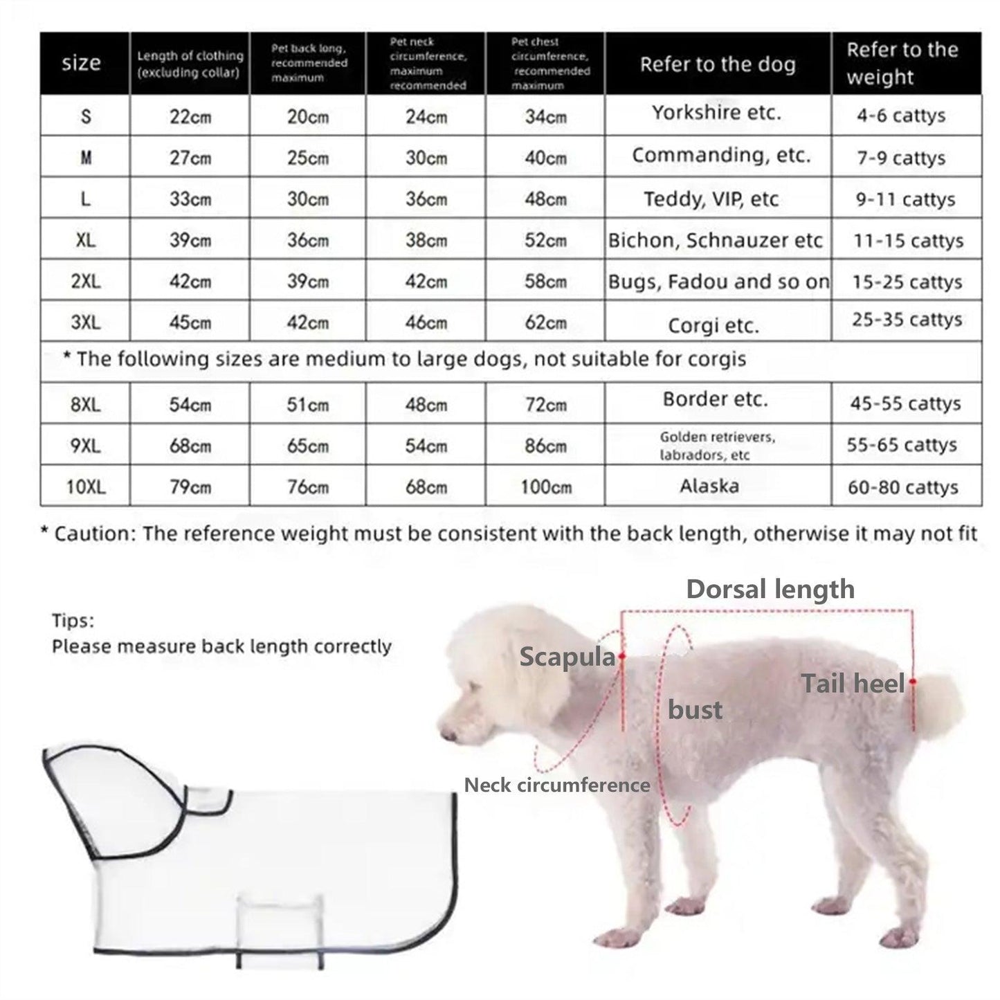 Pawfriends TPU Transparent Pet Cape Raincoat Large Dog Teddy Fado Koki Dog Dog Clothing L - Mega Pet Store