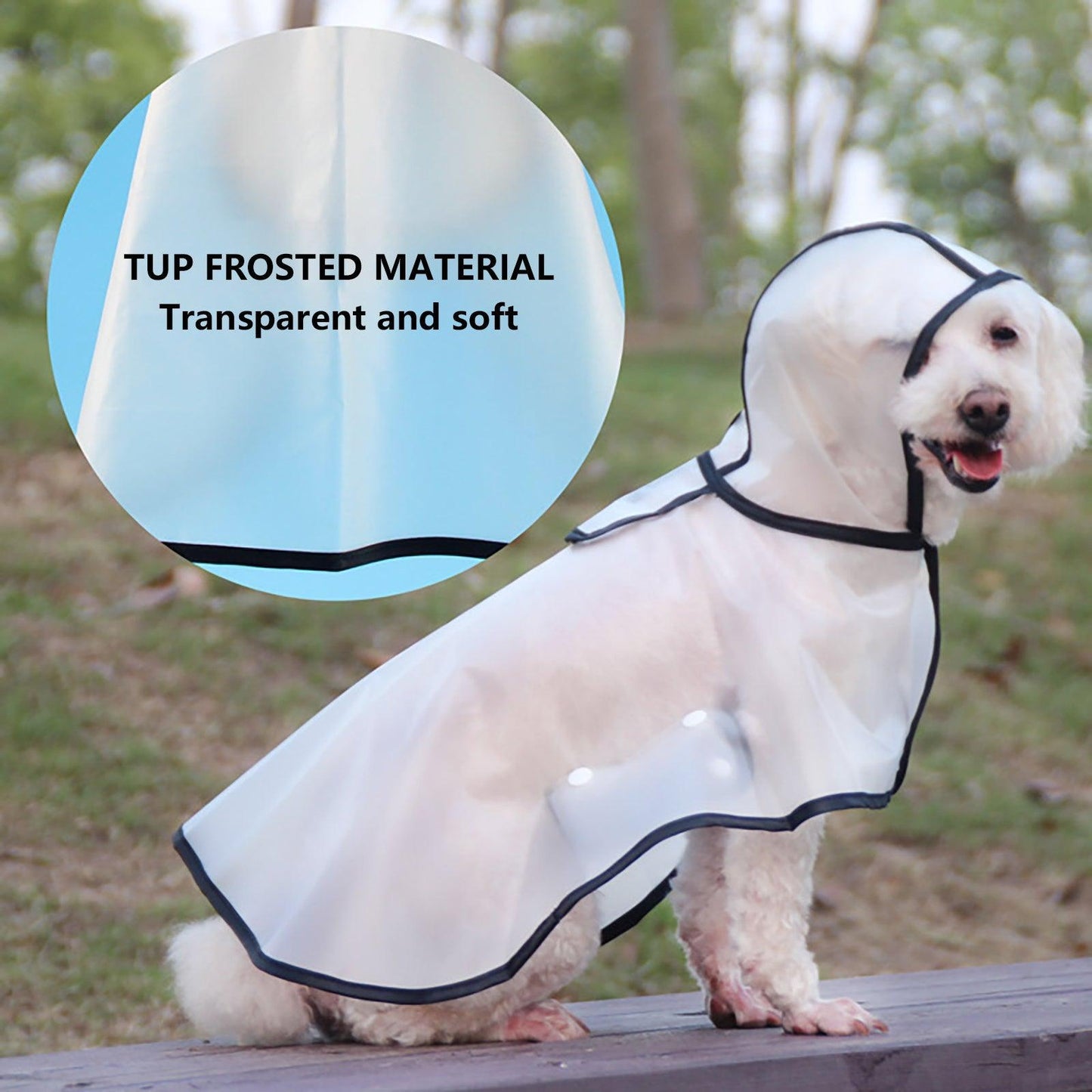 Pawfriends TPU Transparent Pet Cape Raincoat Large Dog Teddy Fado Koki Dog Dog Clothing L - Mega Pet Store