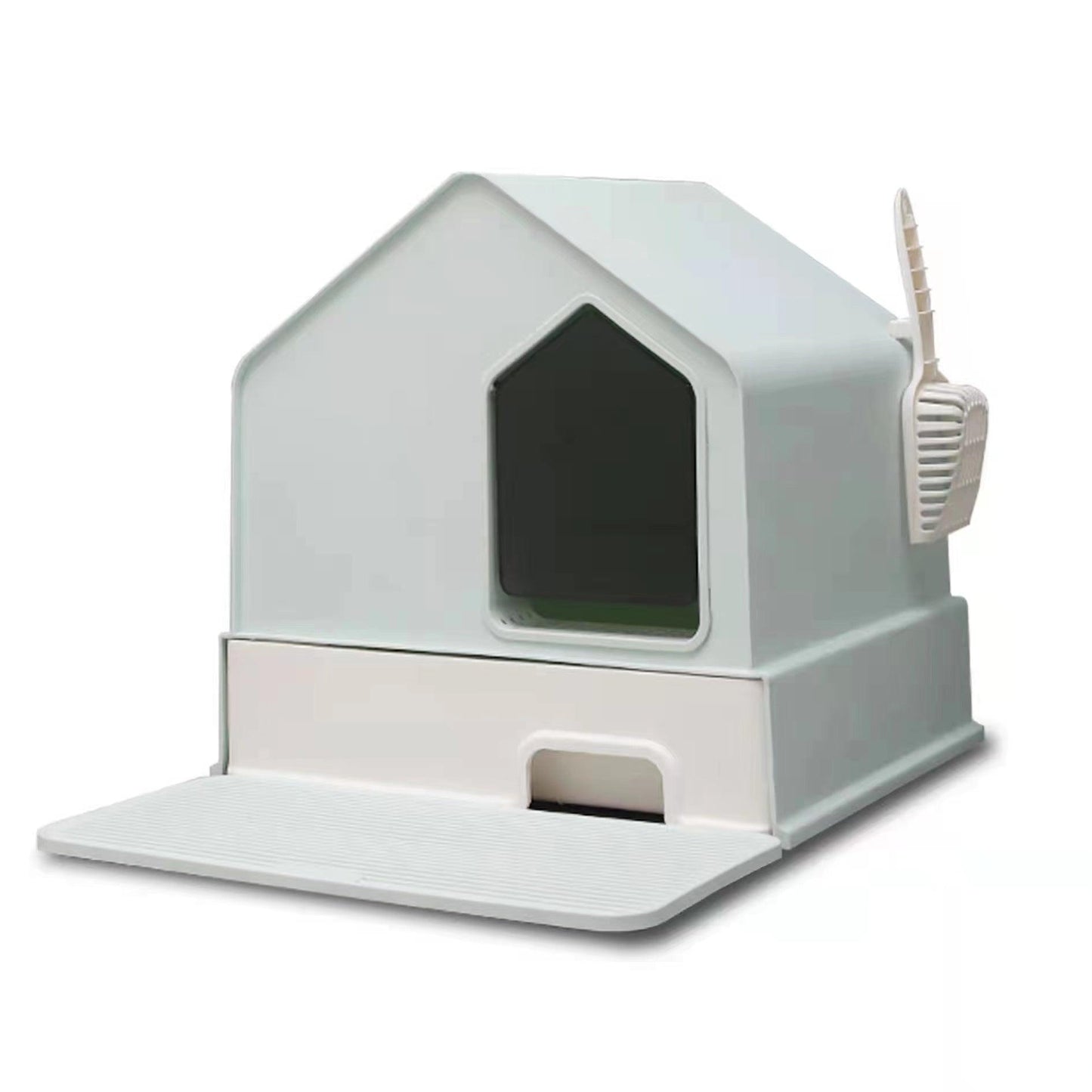 Petwiz Enclosed Cat Litter Box House – Green - Mega Pet Store