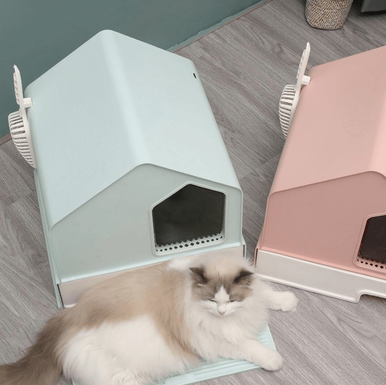 Petwiz Enclosed Cat Litter Box House – Green - Mega Pet Store